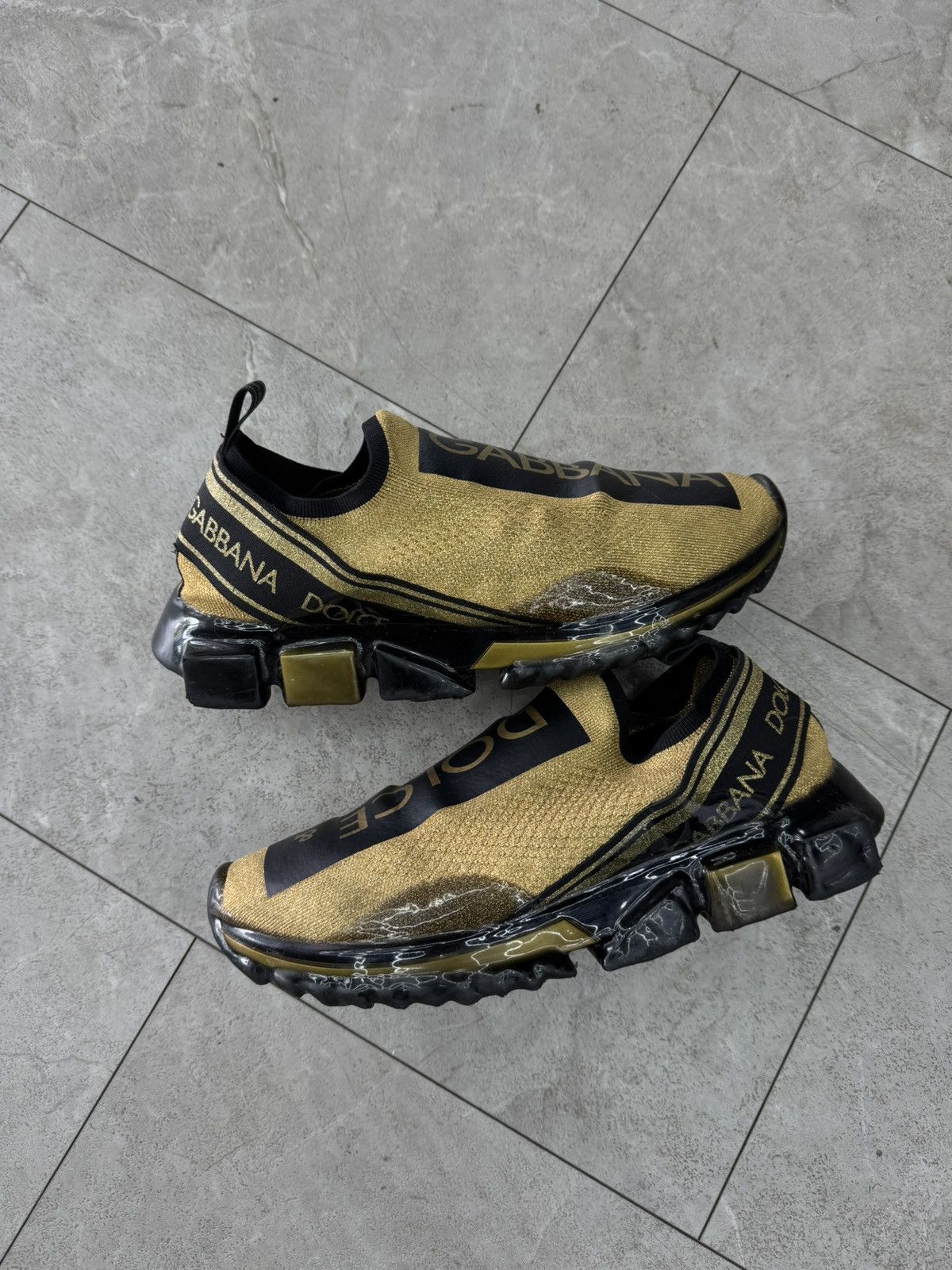 Dolce & Gabbana Dolce & Gabbana Sorrento Melt Gold Black Size US 10.5 / EU 43-44 - 1 Thumbnail