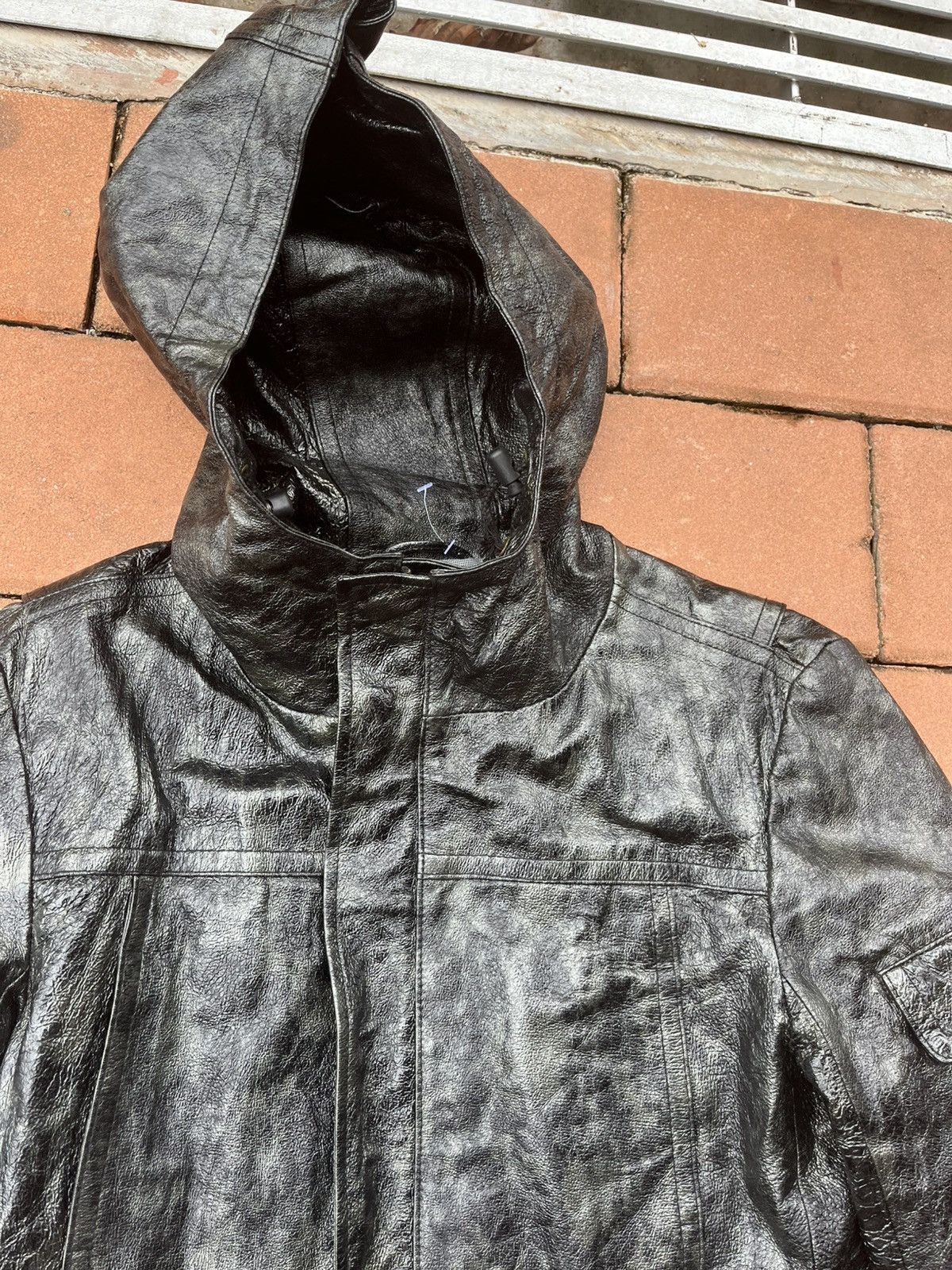 Tornado Mart vintage tornado mart Long Trench leather Jacket parkan Size US L / EU 52-54 / 3 - 3 Thumbnail