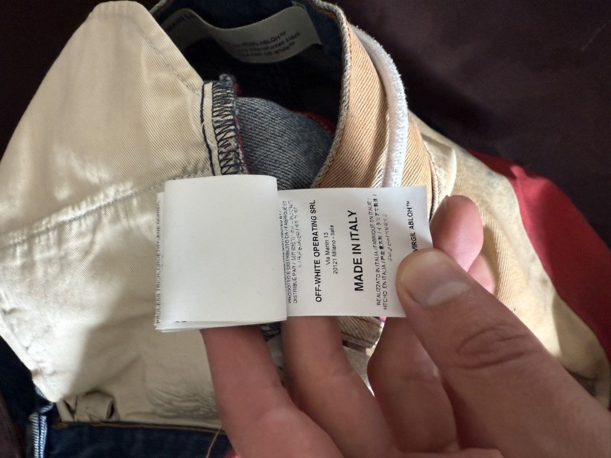 Off-White Bleached Side Stripe Jeans with Rope Belt Size US 31 - 21 Thumbnail