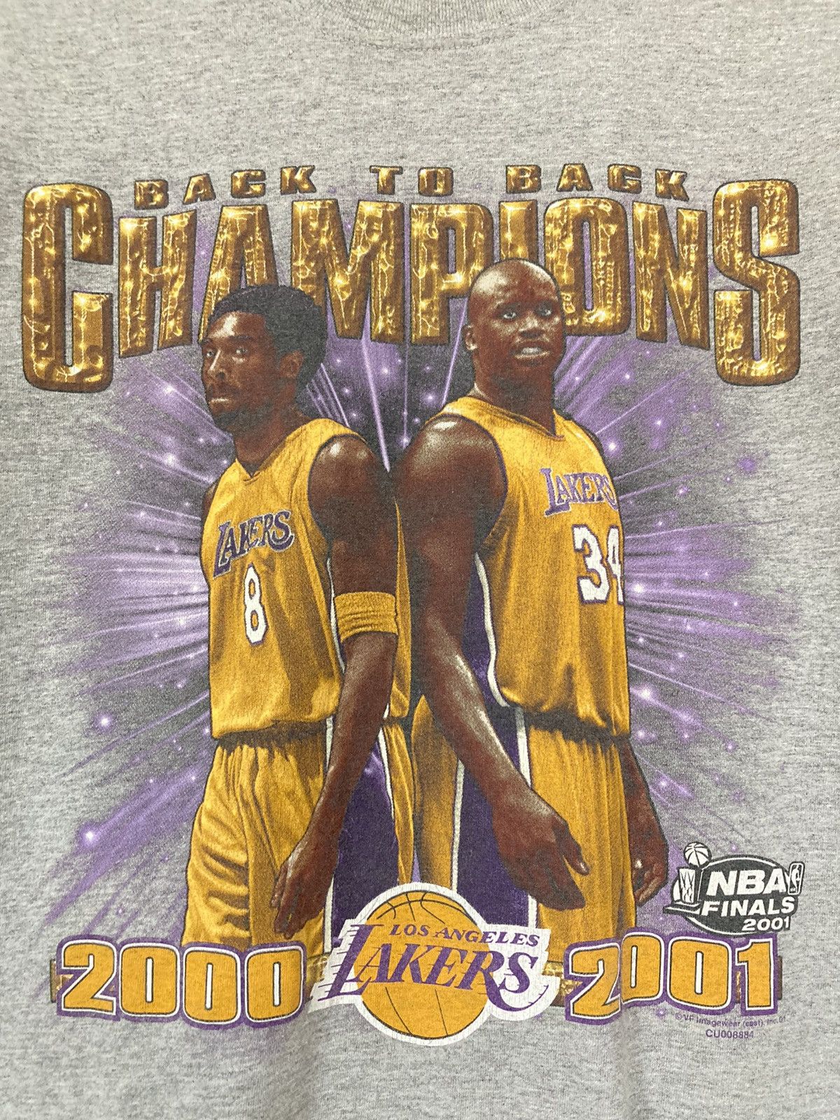 NBA LOS ANGELES LAKERS 2000 2001 NBA FINALS B2B CHAMPIONS SHIRT Size US L / EU 52-54 / 3 - 2 Thumbnail