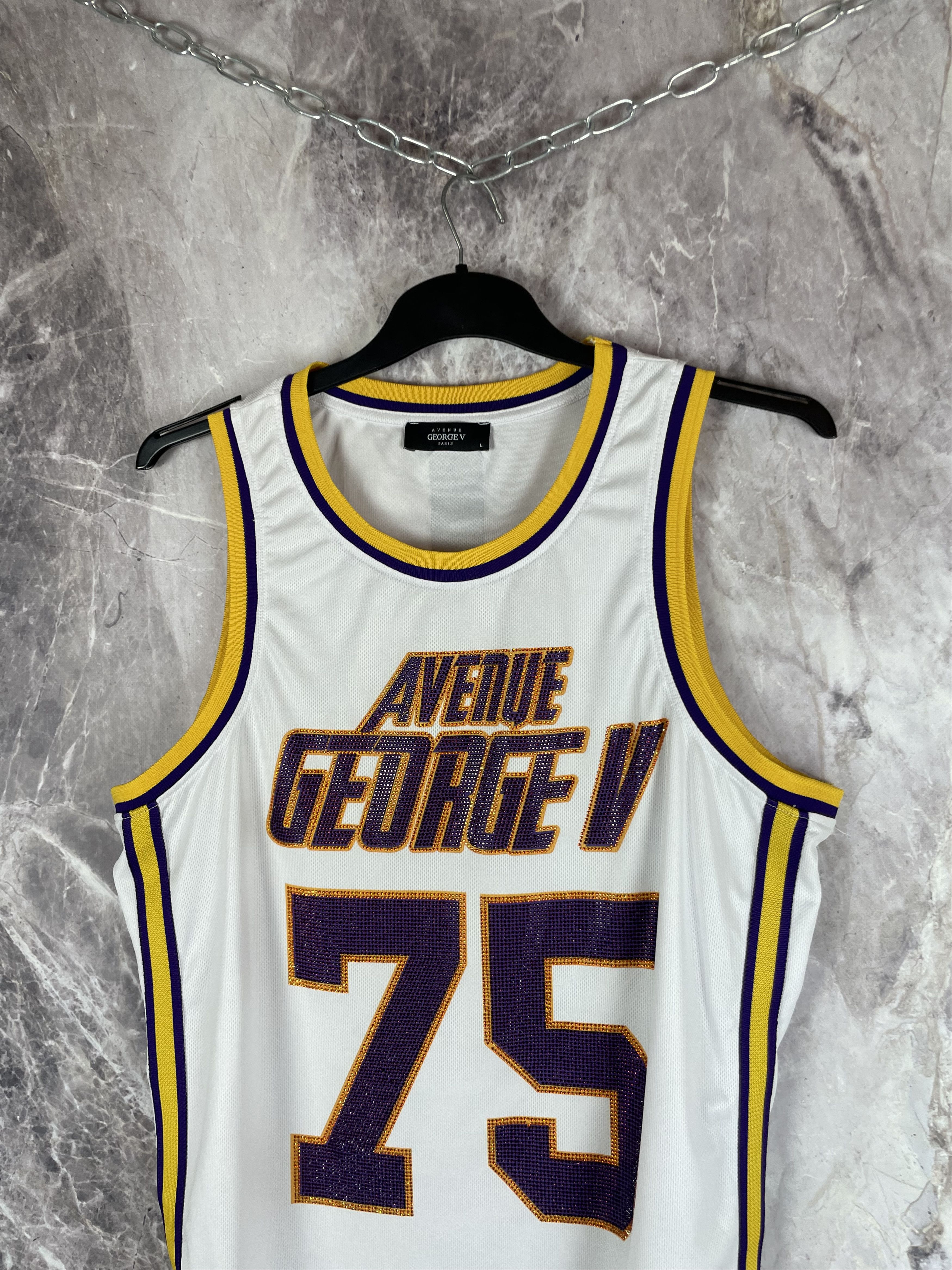 Vintage Avenue George V Paris Basketball Jerseys Size US L / EU 52-54 / 3 - 3 Thumbnail