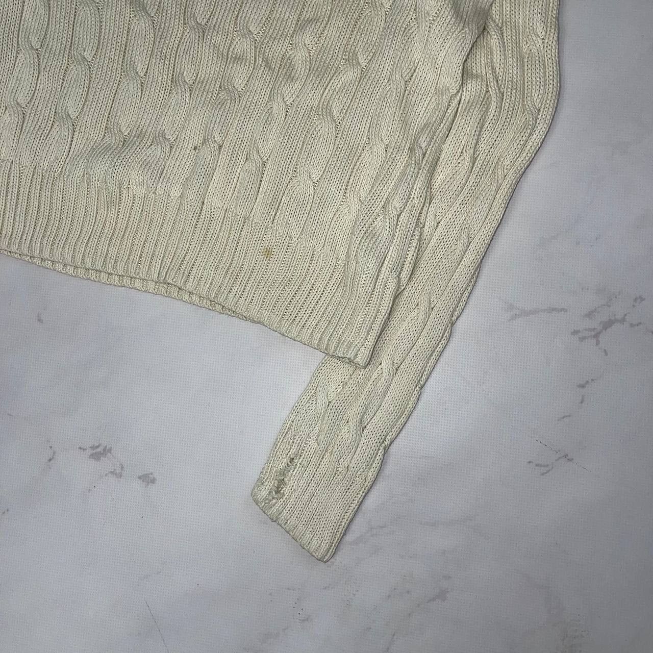Polo Ralph Lauren Ralph Lauren Cream Cable Knit Wool Cashmere Sweater Sz S Size L / US 10 / IT 46 - 7 Thumbnail