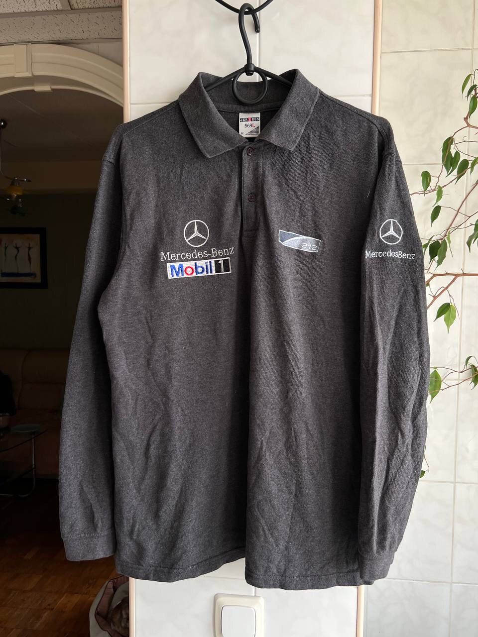 Mercedes-Benz × Vintage Vtg Mercedes Benz 212 Model Racing Longsleeve Polo Shirt M Size US M / EU 48-50 / 2 - 10 Thumbnail