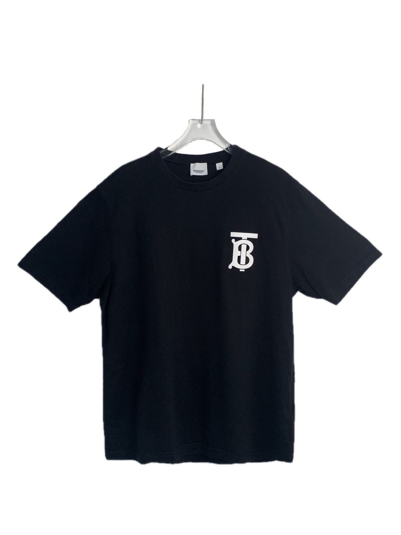 Burberry Burberry Black Tb Logo Printed Cotton T-Shirt Size S / US 4 / IT 40 - 1 Thumbnail