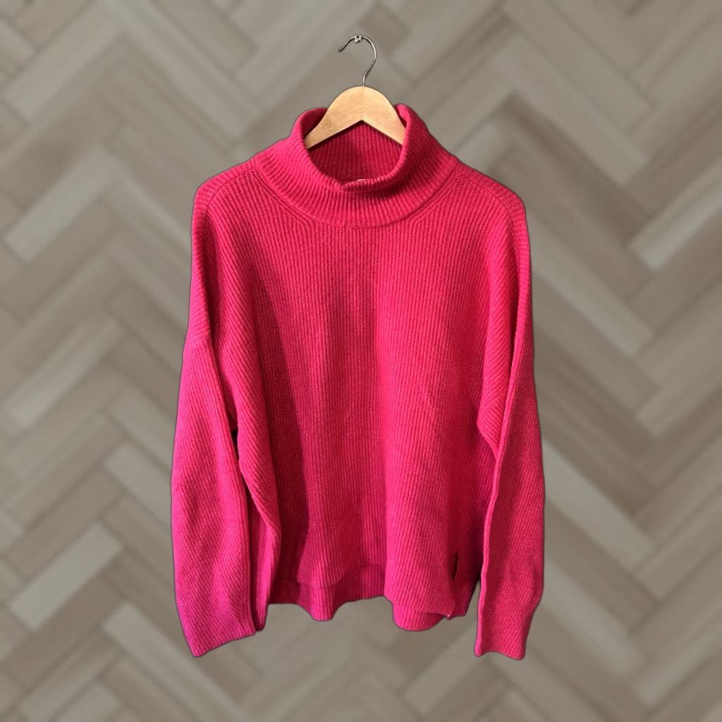 Abercrombie & Fitch Abercrombie & Fitch Womens Pink Ribbed Turtle Neck Pullover Sweatshirt XL Size Pullover Turtleneck Sweatshirt Pink Womens XL Size XL / US 12-14 / IT 48-50 - 1 Thumbnail