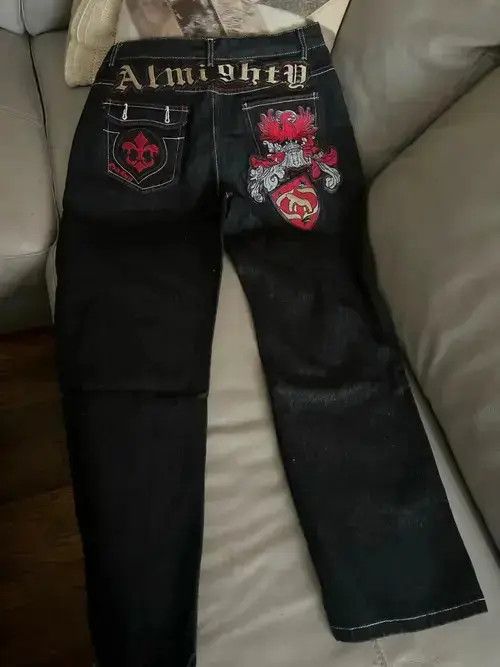 jeans with cool patches