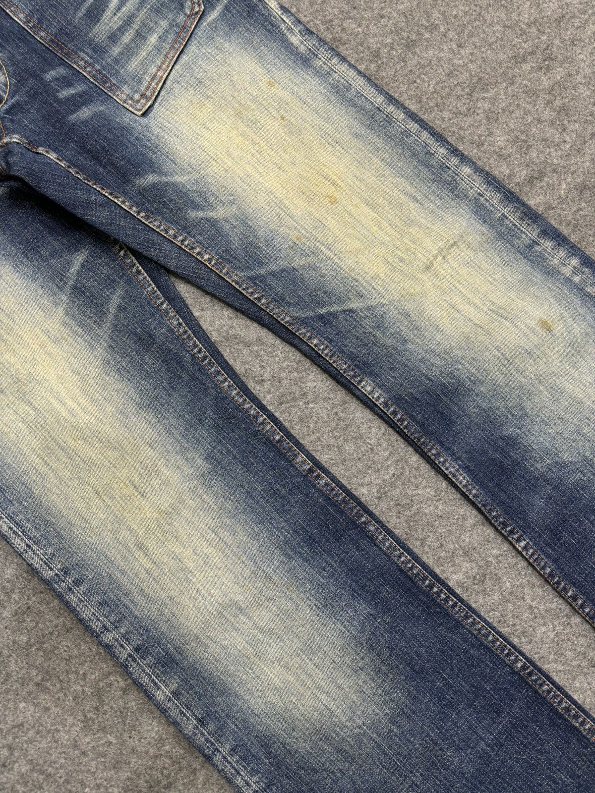 Japanese Brand 💥Super Flare💥Vtg 90s Style Blue Way StoneWash Denim F472 Size US 32 / EU 48 - 14 Thumbnail