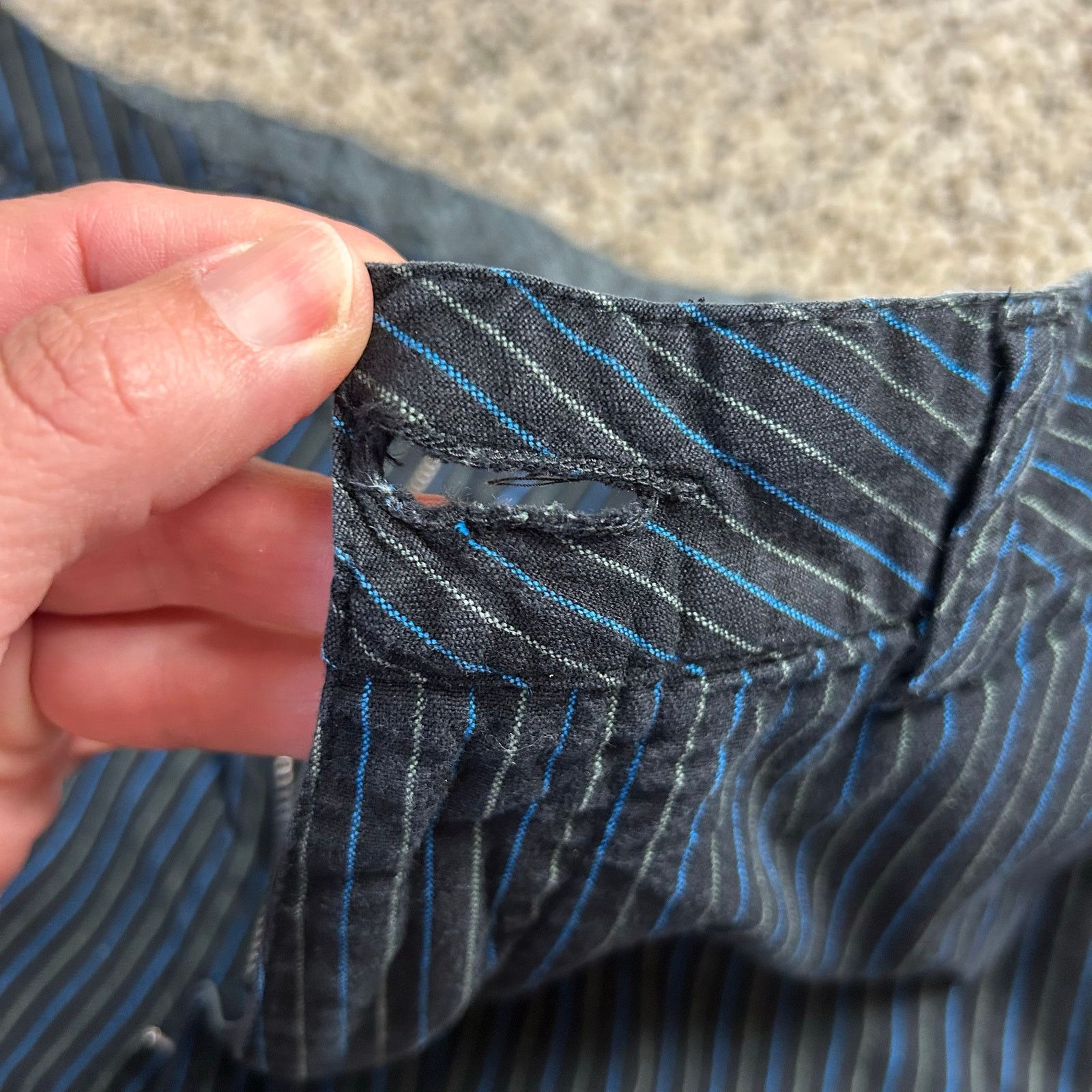 Element Skate Chino Shorts Black Blue Stripe Size US 36 / EU 52 - 6 Thumbnail