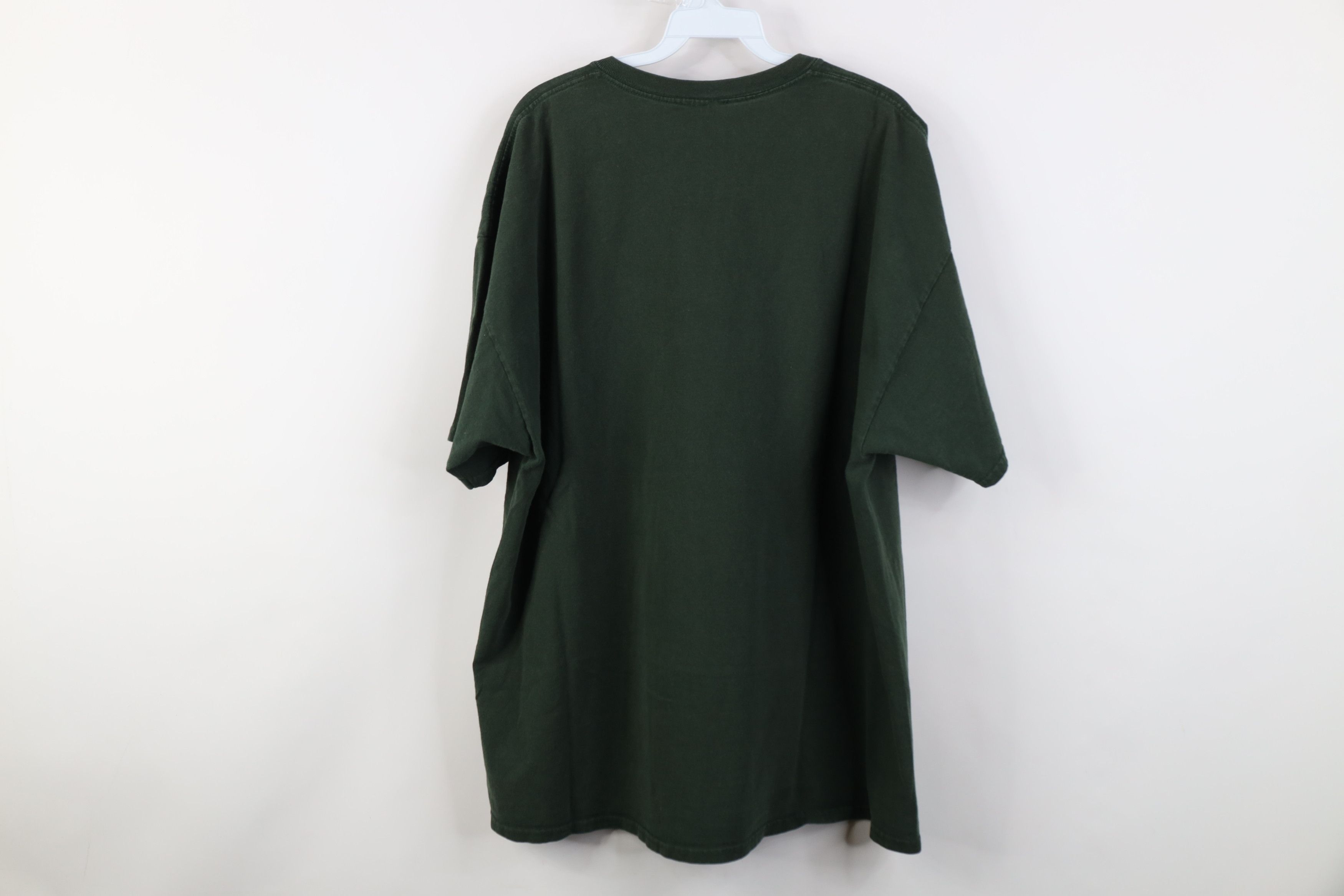 Vintage Vintage 90s Streetwear Nature Wolf Pack T-Shirt Green Size US XXL / EU 58 / 5 - 13 Thumbnail