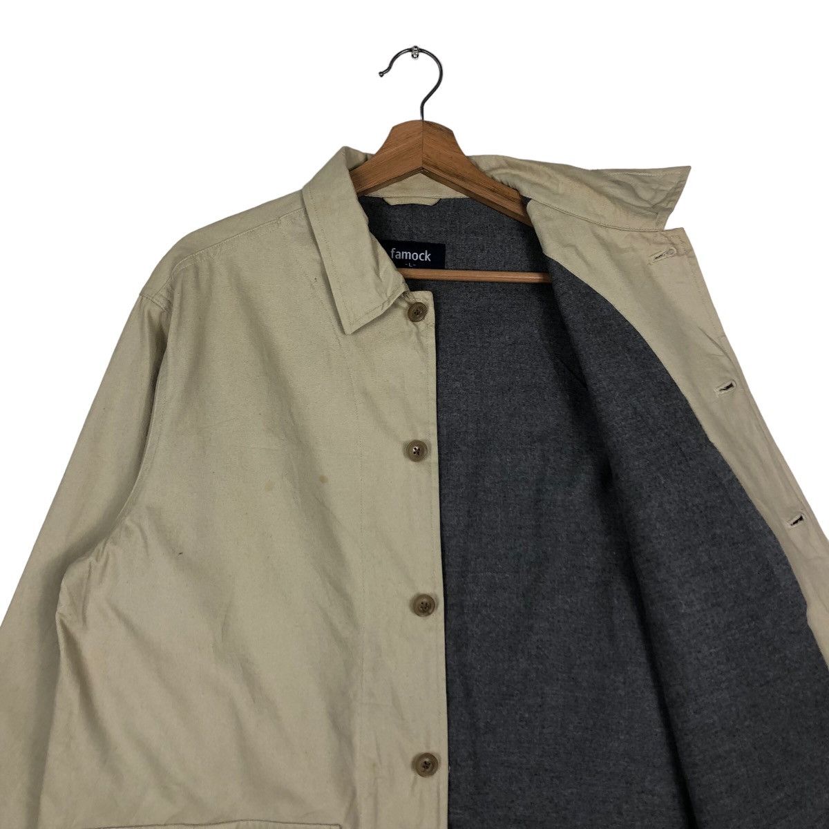 Issey Miyake 🔥Vintage Chore Work Button Jacket Blanket Famock Japan Size US L / EU 52-54 / 3 - 12 Thumbnail