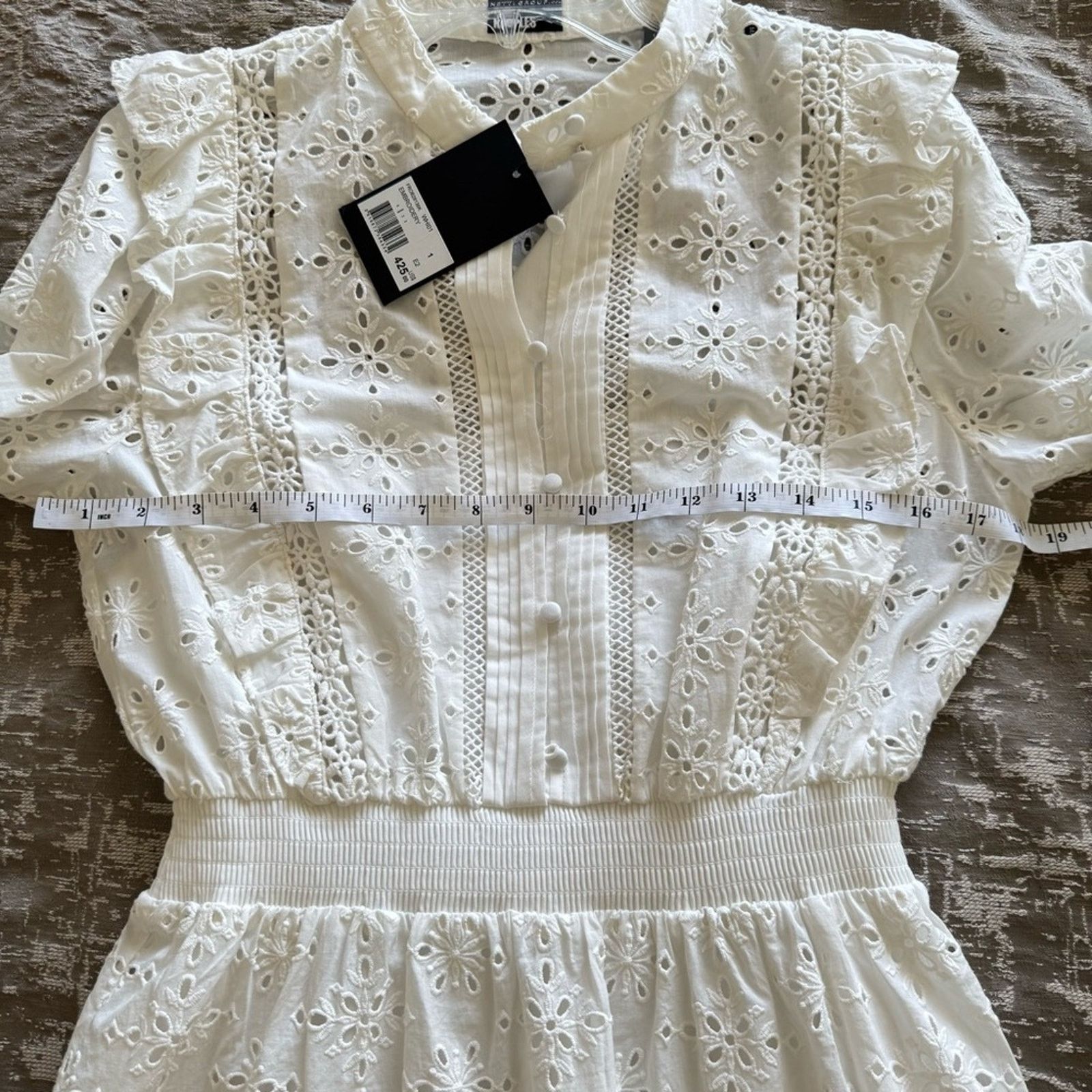 The Kooples NWT! The Kooples White Crochet Buttoned Sundress, Size 1 S Size S / US 4 / IT 40 - 14 Thumbnail