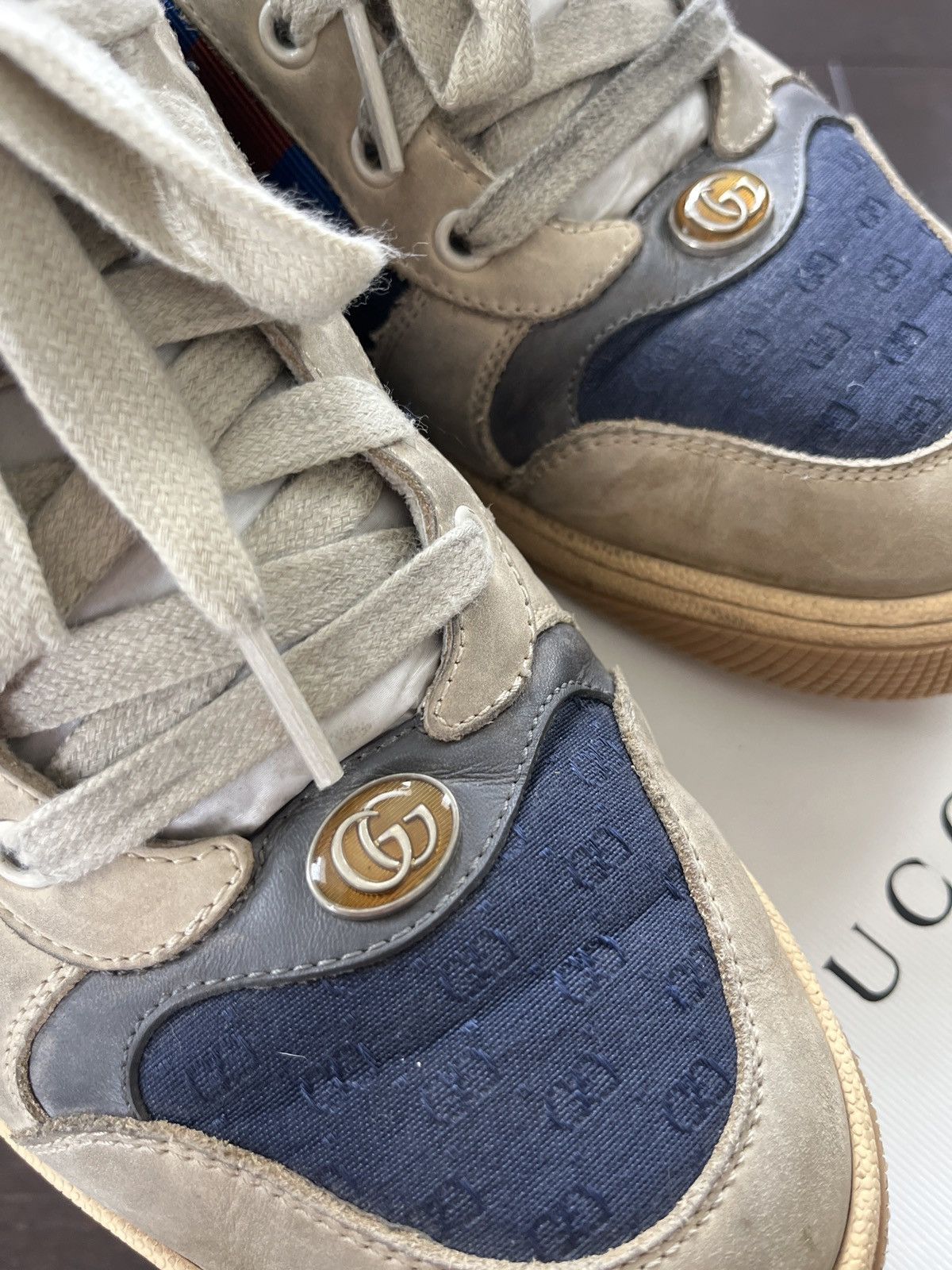 Gucci Gucci distressed sneaker gg Size US 10 / EU 43 - 4 Thumbnail