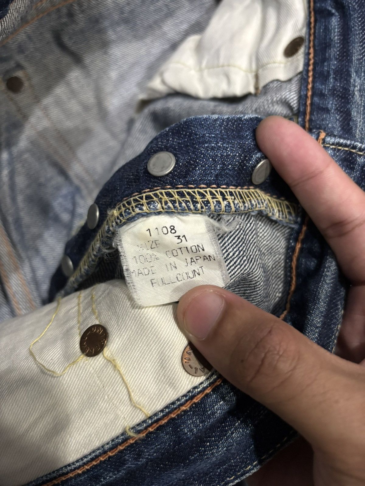 Full Count & Co. × Japanese Brand × Samurai Jeans Fullcount Selvedge Jeans Made In Japan 🇯🇵 SELVAGE 🎌 Size US 30 / EU 46 - 12 Thumbnail