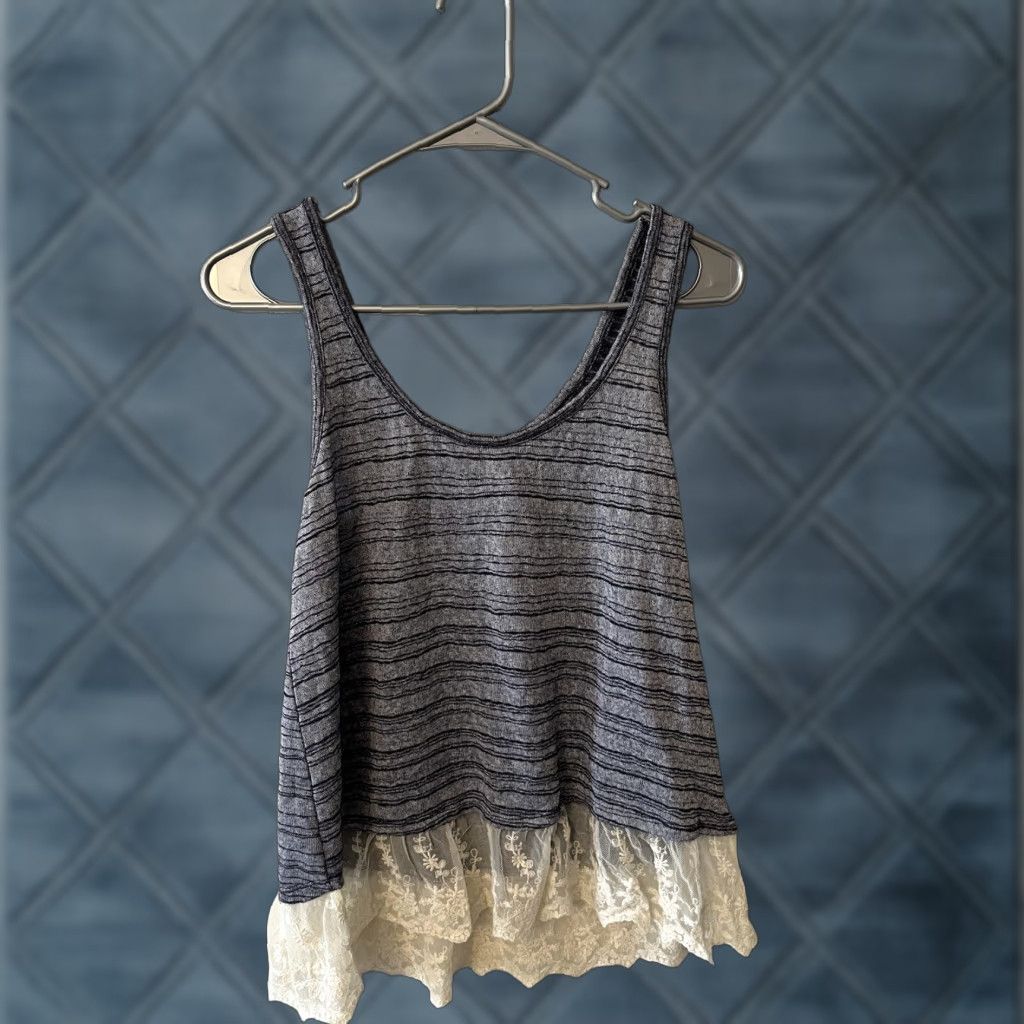 Vintage VINTAGE Eyeshadow Women's Tank Top Cami Med Soft Girl Y2K Cottagecore Blue Size M / US 6-8 / IT 42-44 - 1 Thumbnail