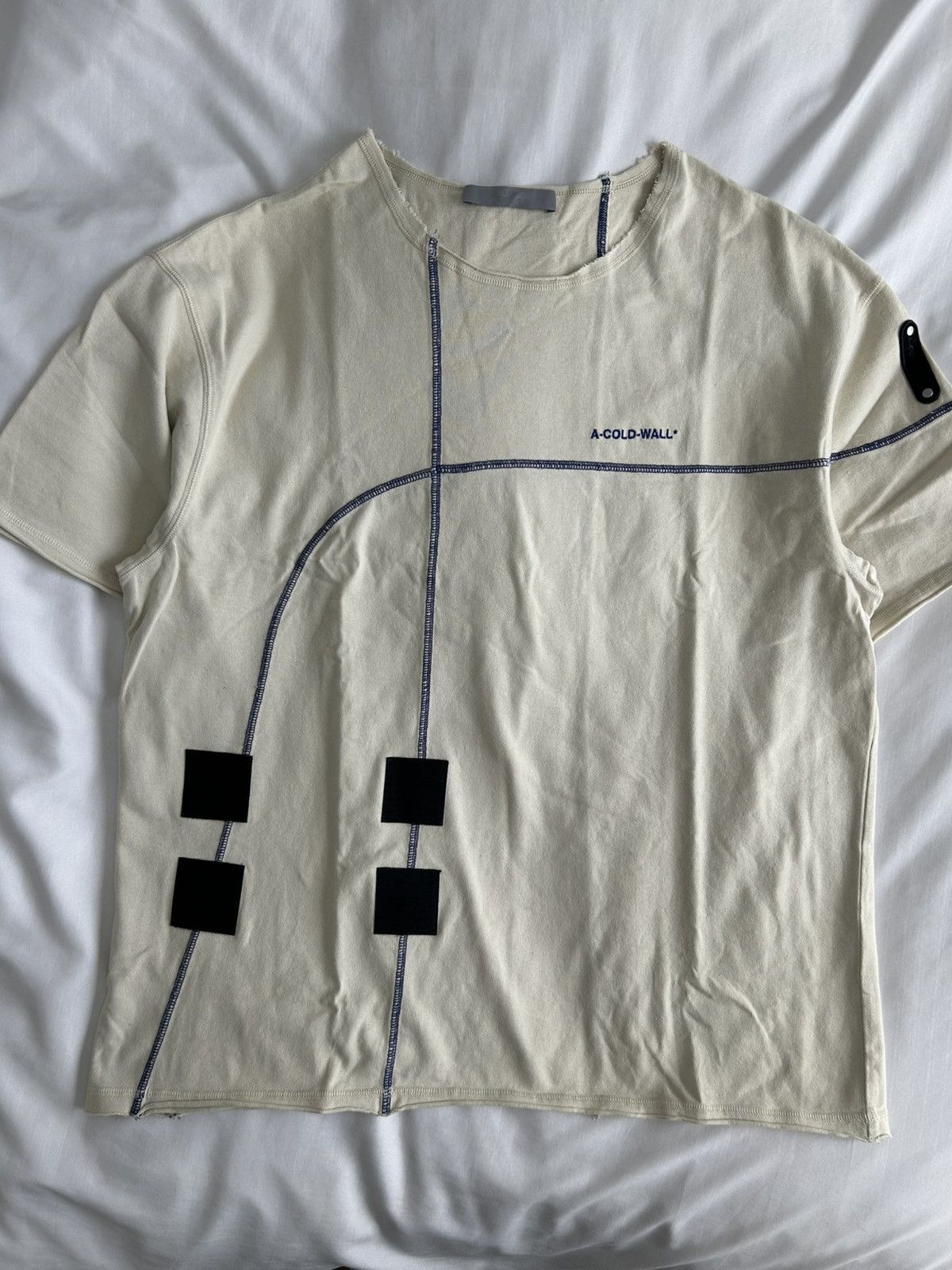 A-COLD-WALL* A Cold Wall Tee Cotton Single Jersey Bone Intersect ACW Size US L / EU 52-54 / 3 - 1 Thumbnail