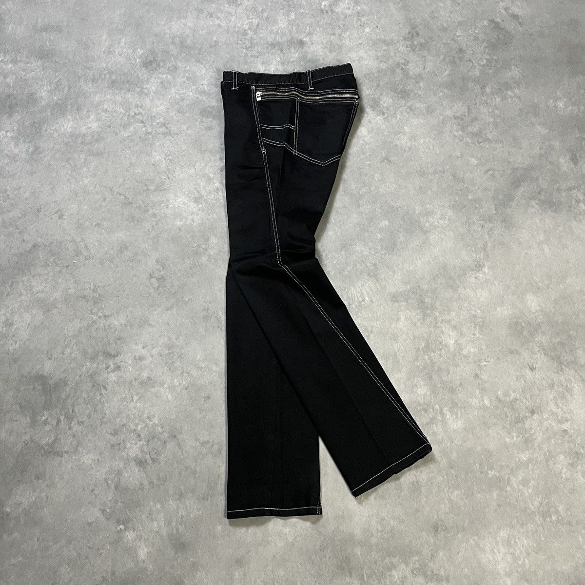 PPFM PPFM JAPANESE DESIGNER ZIP POCKET FLARE PANTS Y2K ARCHIVE Size US 35 - 1 Thumbnail