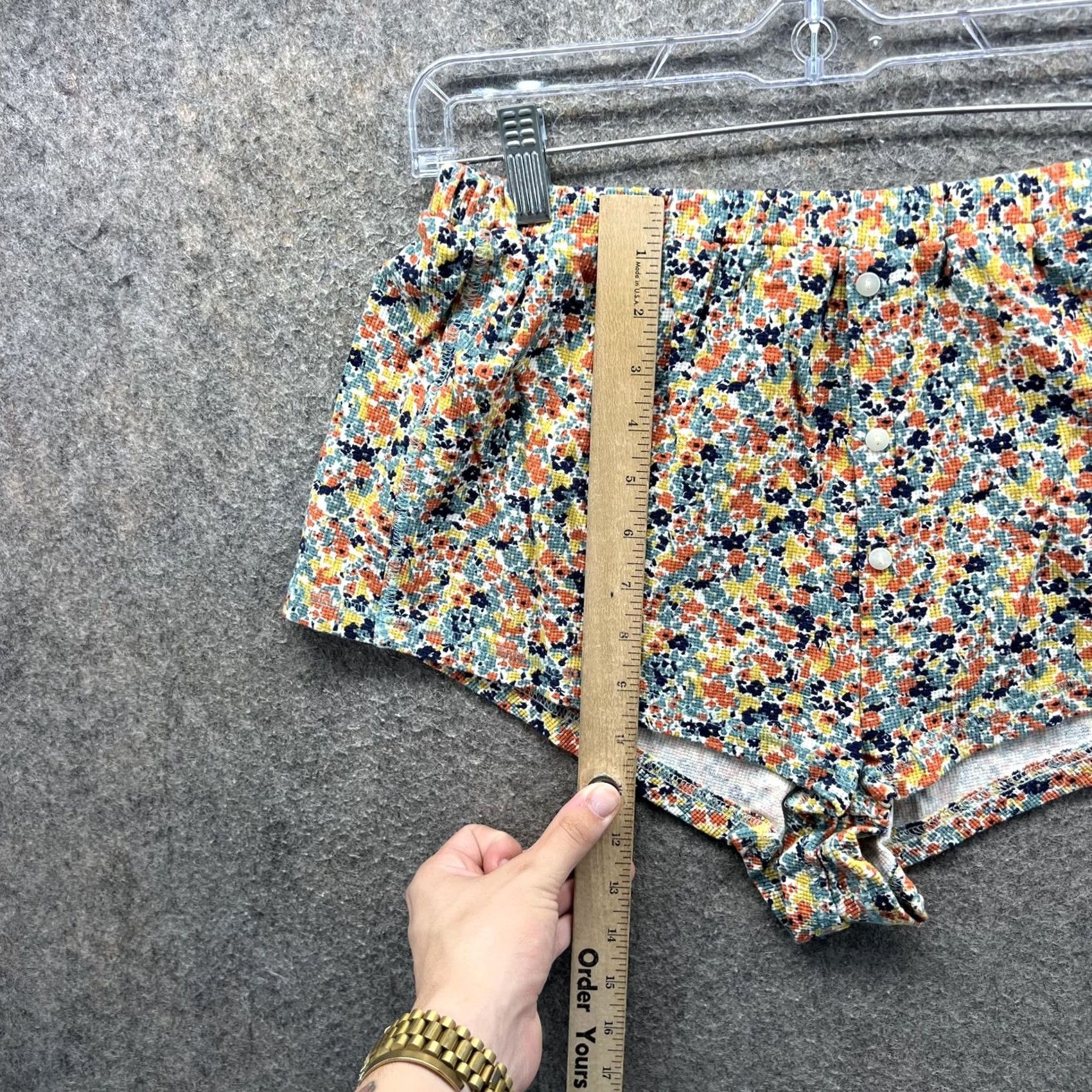 Anthropologie Anthropologie Shorts Womens Medium Multicolor Floral Knit Thermal Lounge Sleep Size 32" / US 10 / IT 46 - 6 Thumbnail