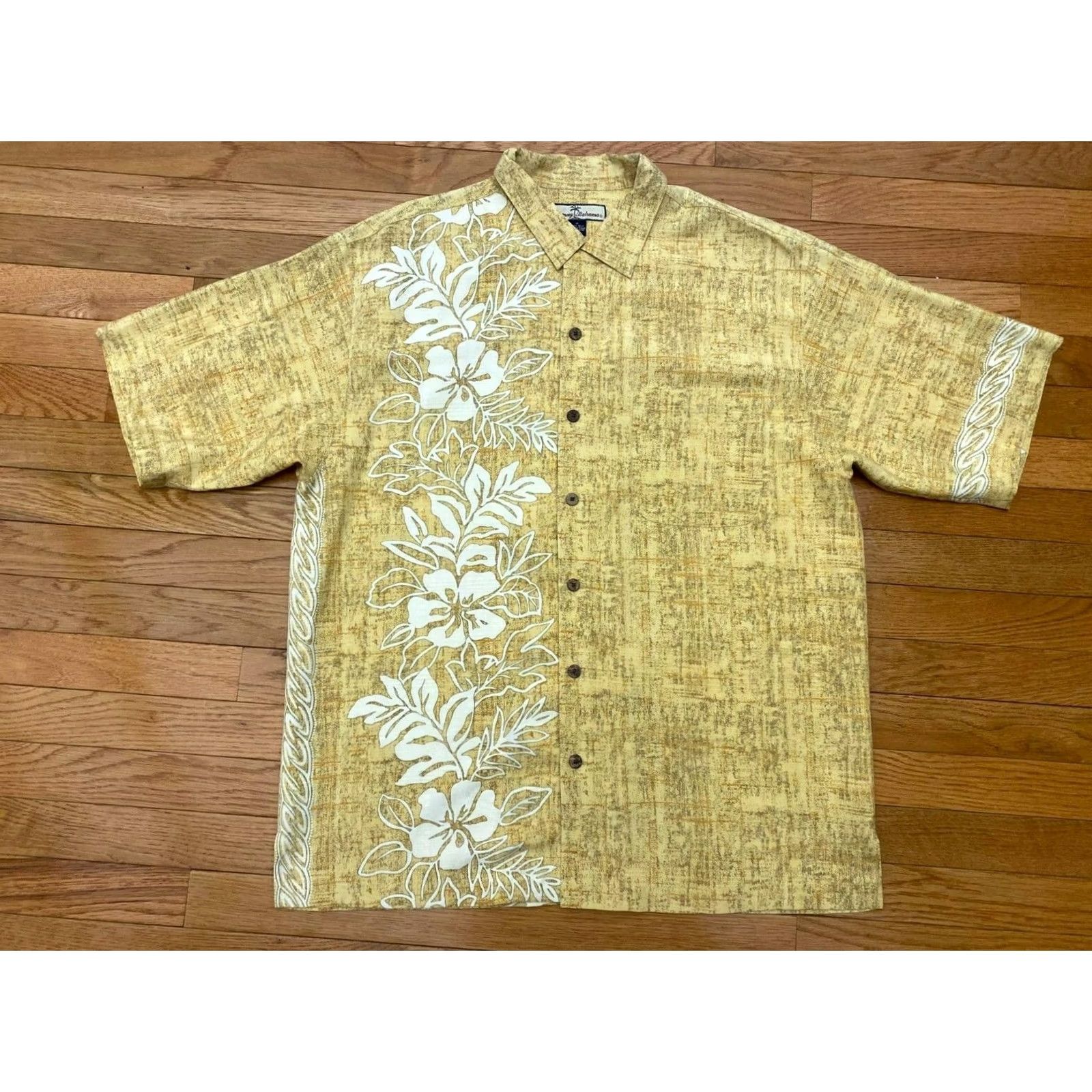 Tommy Bahama VINTAGE Tommy Bahama Hawaiian Aloha Shirt Cotton Silk Size M Men Palm Leaves Green Blue Pocket Button-Up Short Sleeve Size US M / EU 48-50 / 2 - 2 Thumbnail