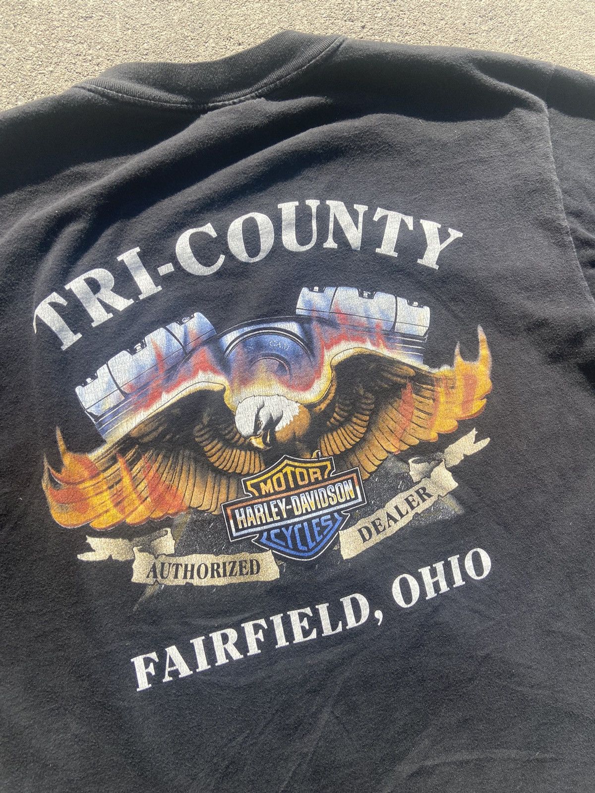 Harley Davidson Vintage 90s Harley Davidson Cutting Edge Eagles Tee Shirt Size US L / EU 52-54 / 3 - 4 Thumbnail