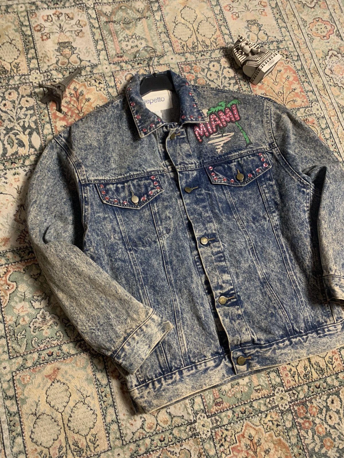 Other × Vintage Vintage “Hand Made” Denim Jeans Gepetto “Miami” jacket Size US M / EU 48-50 / 2 - 12 Thumbnail