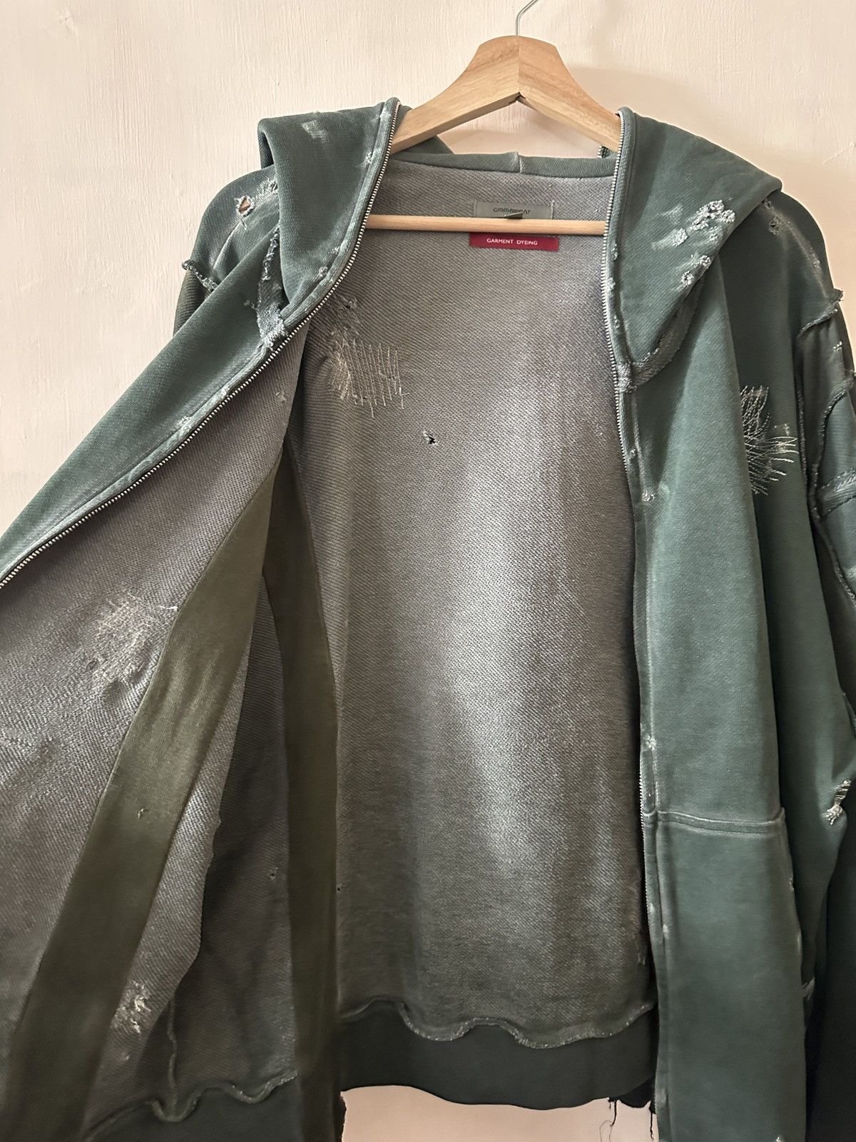 CMMAWEAR CMMAWEAR AW24 Green ‘C’ contrast panel reworked hoodie Size US M / EU 48-50 / 2 - 8 Thumbnail