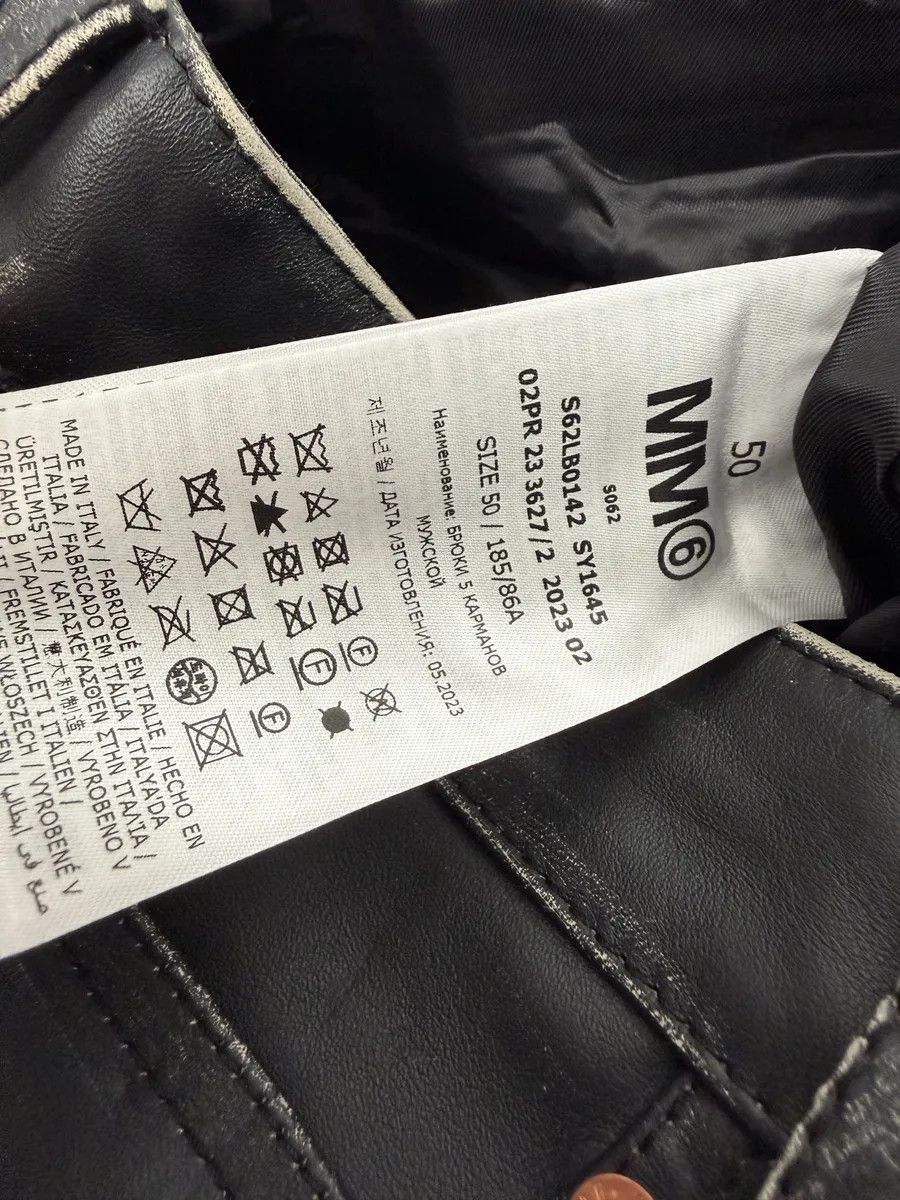Maison Margiela AW2023 Maison Margiela Black Leather Biker Pants Size US 32 / EU 48 - 7 Thumbnail