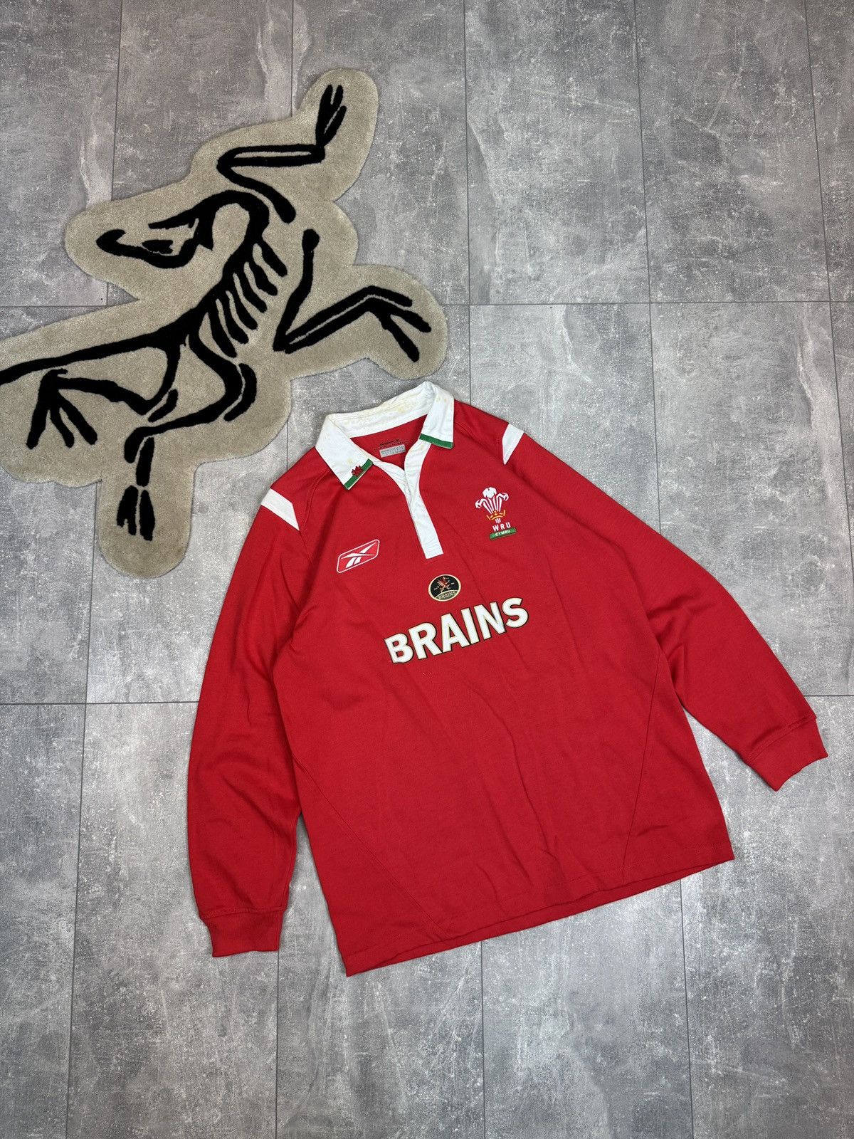 Reebok Mens Vintage Reebok 00s Wales rugby shirt jersey sweatshirt Size US L / EU 52-54 / 3 - 1 Thumbnail