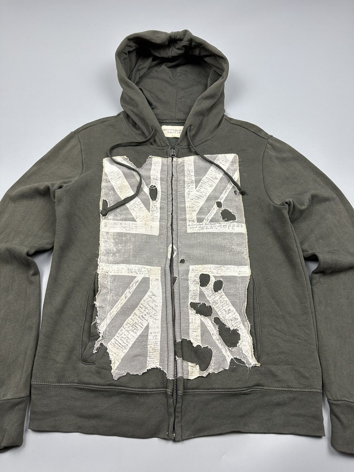 Denim & Supply Ralph Lauren Denim & Supply Ralph Lauren Britain Flag Boro Hoodie Size US S / EU 44-46 / 1 - 3 Thumbnail