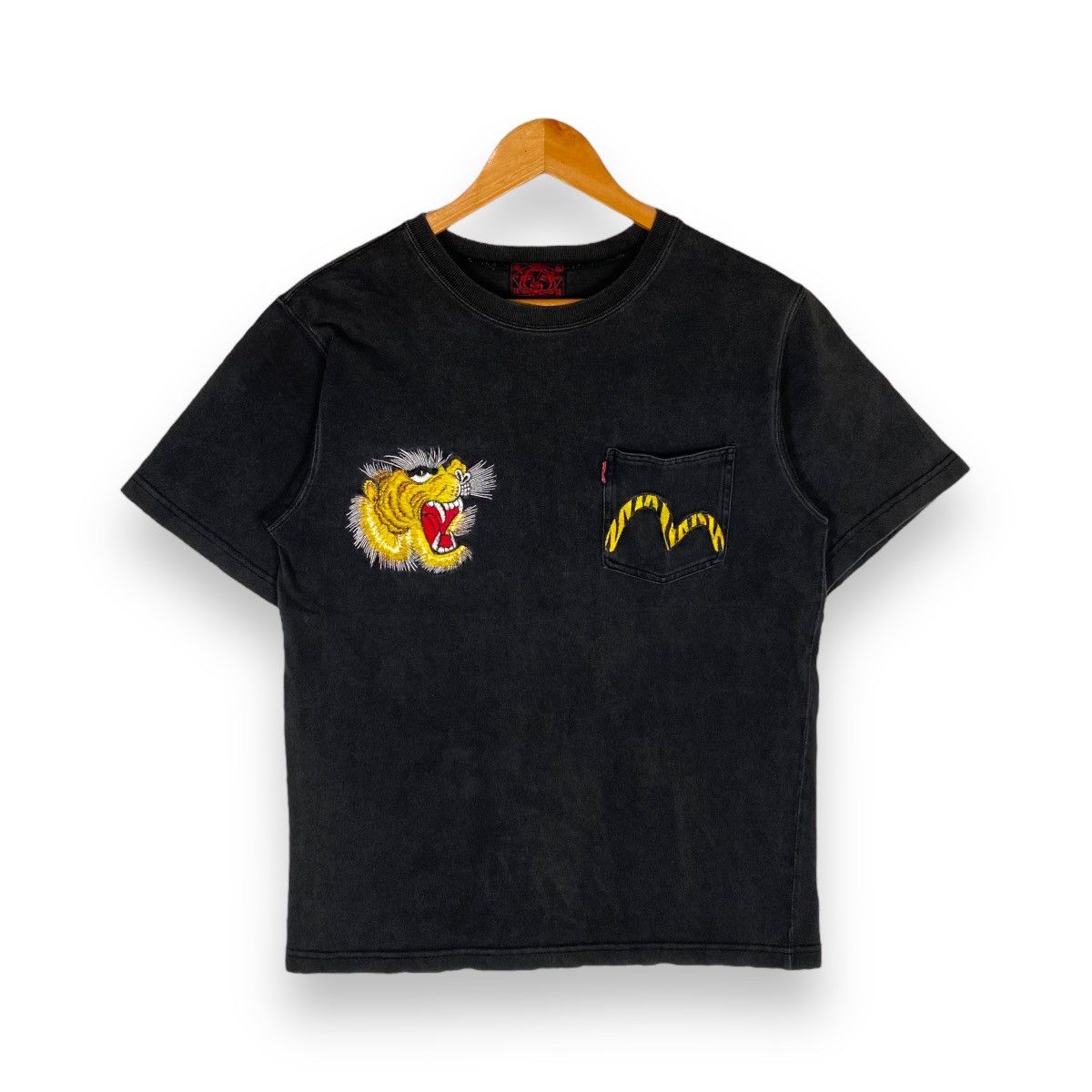 image of Evisu Embroidered Tee in Black, Men's (Size Small)