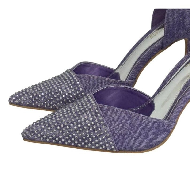 Other KAYLEEN / Net-26 / Purple / Rhinestone / Pointed-Toe High He Size US 7.5 / IT 37.5 - 2 Thumbnail