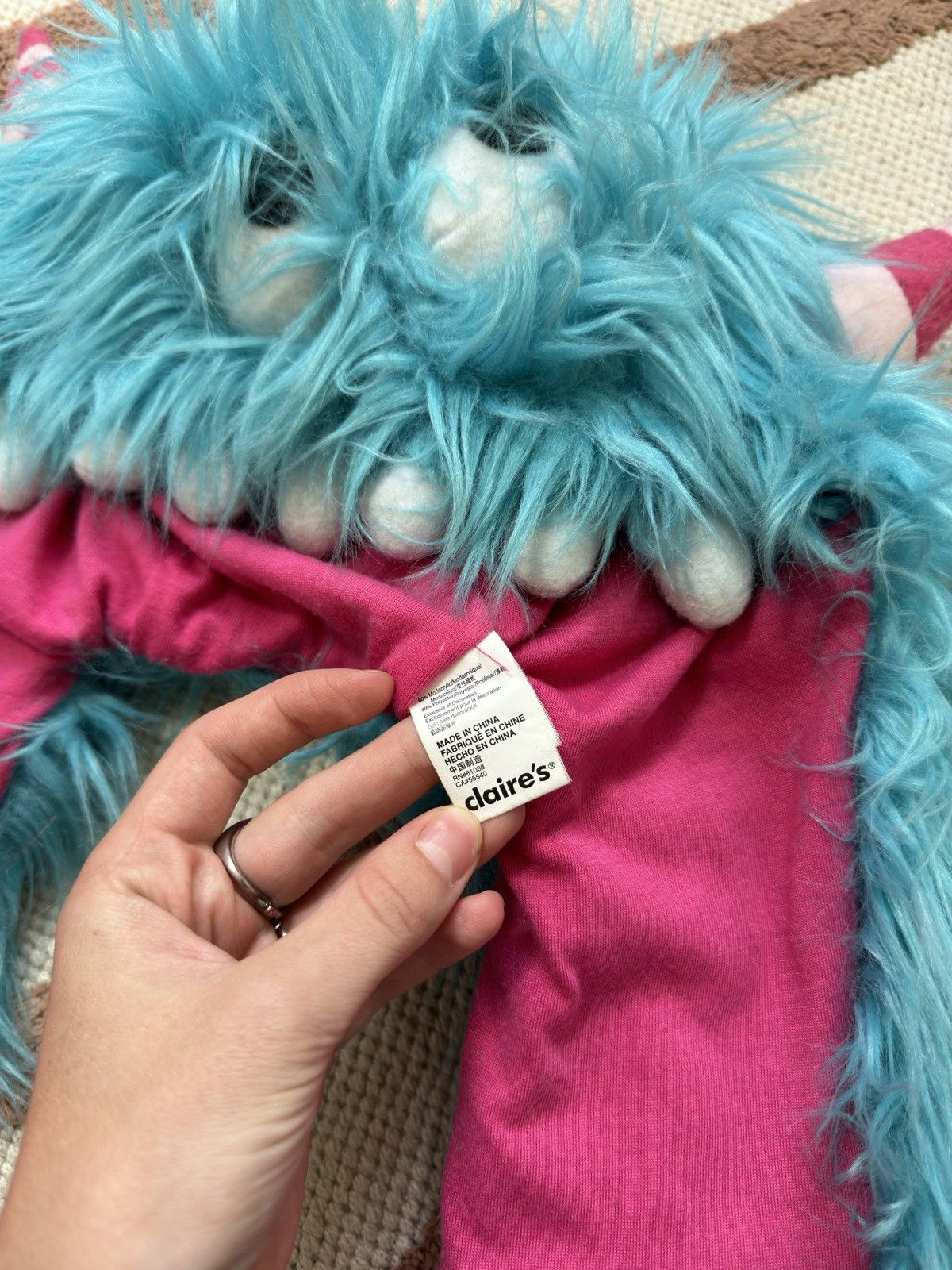 Vintage VINTAGE MONSTER FLUFFY FUR MOHAIR TEDDY AVIATOR HAT / SCARF Size ONE SIZE - 6 Thumbnail