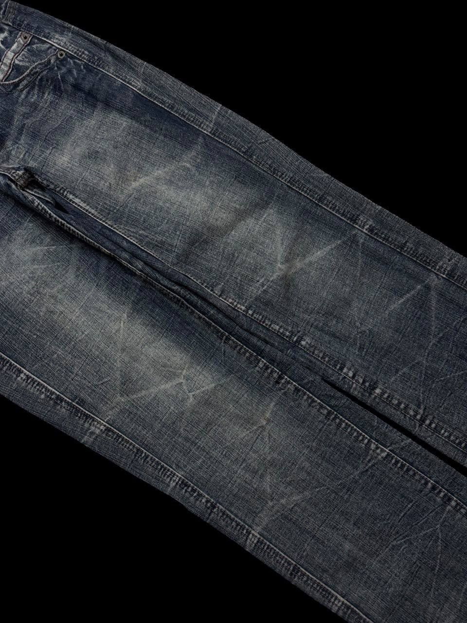 Other INSANE 90s Style Japanese Smoke Mudwash Clawmark Dark Jeans Size US 30 / EU 46 - 7 Thumbnail