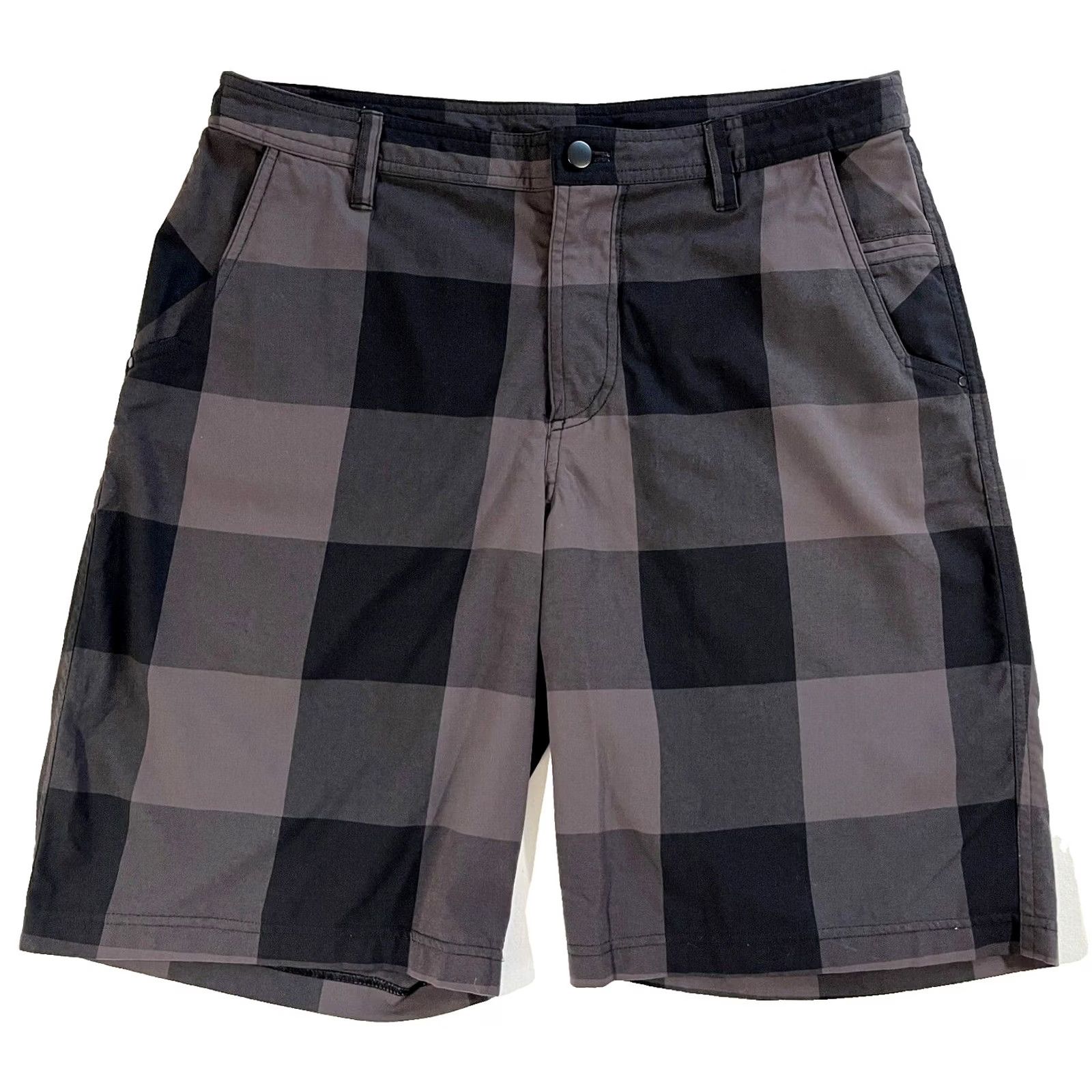 Lululemon Lululemon Kahuna Shorts Mens 10" Plaid Sz 34 Black Gray Front Flat 34 Inseam Pockets Chino Outdoor Preppy Athleisure Vintage/Pre-owned Mens Size US 34 / EU 50 - 2 Thumbnail