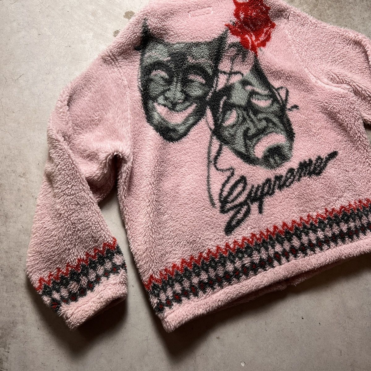 Supreme Supreme Drama Mask Fleece Jacket Pink Size US L / EU 52-54 / 3 - 8 Thumbnail