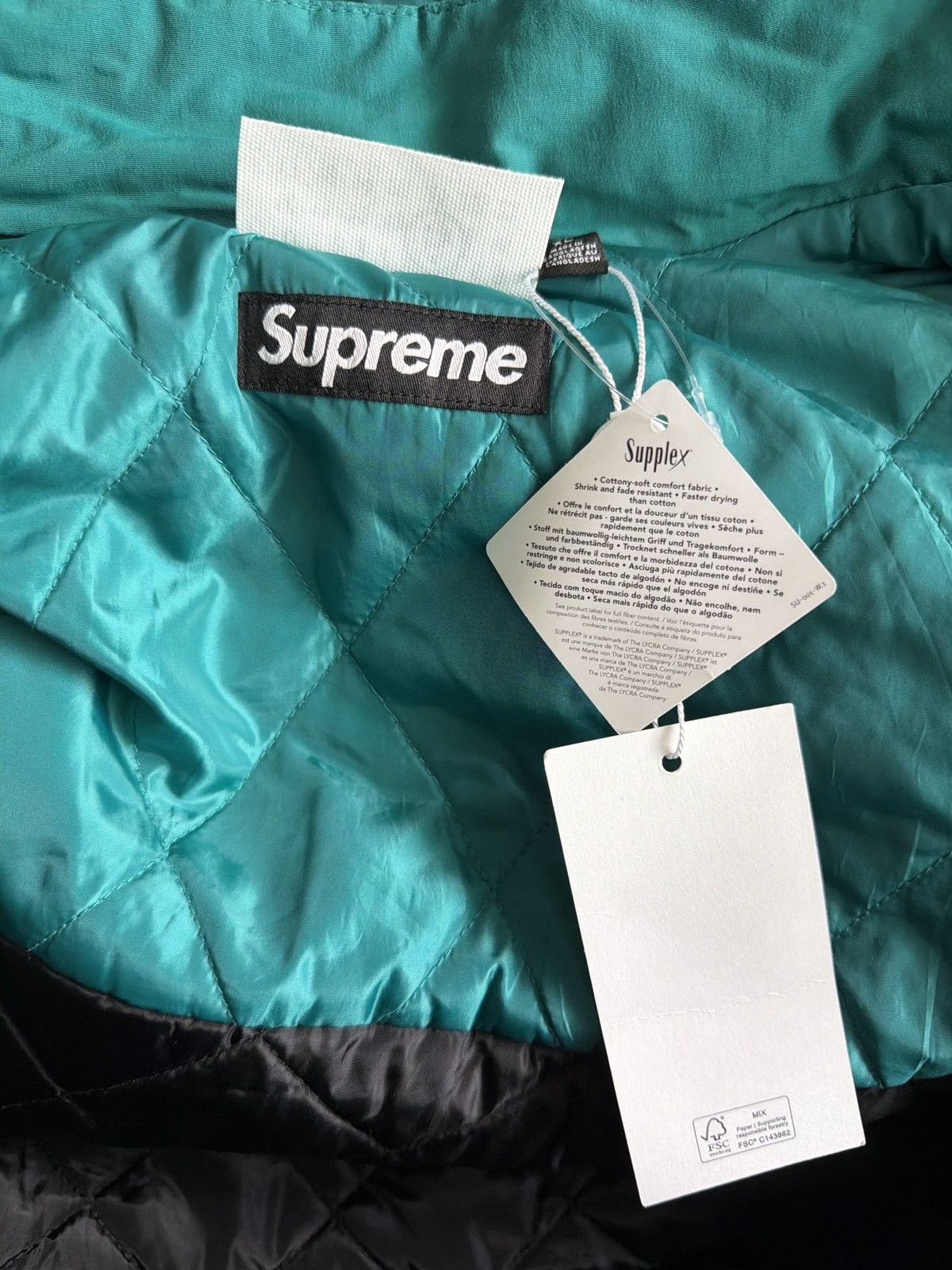 Maison Margiela × Supreme Supreme SS26 MM6 Maison Margiela Split Stadium Jacket Sz XL Size US XL / EU 56 / 4 - 17 Thumbnail
