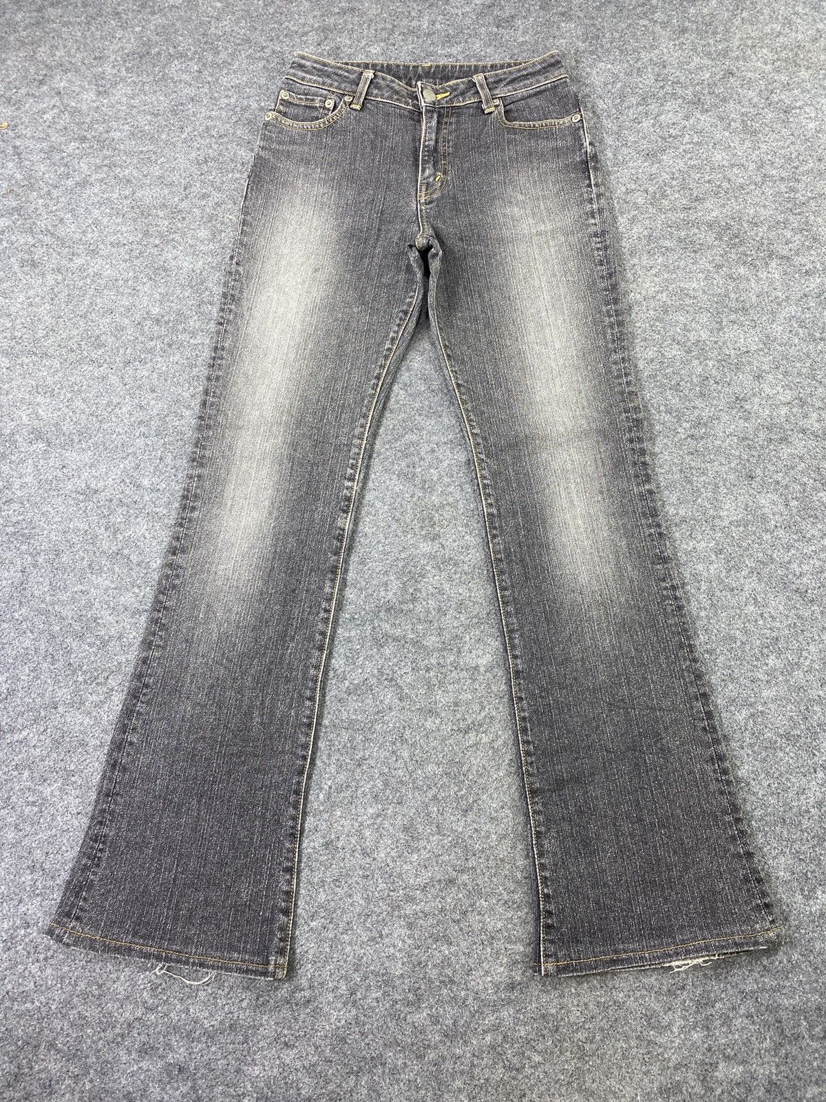 Japanese Brand Georgia Love Grey Wash Flare Jeans - J1003 Size 26" / US 2 / IT 38 - 2 Thumbnail