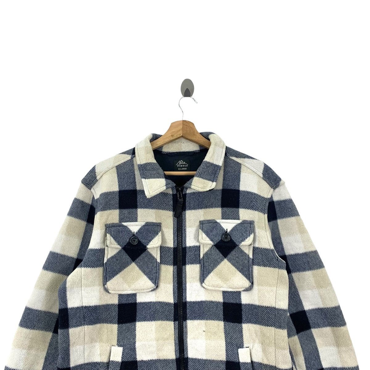 Japanese Brand × Uniqlo × Vintage Vintage UNIQLO Japanese Checkered Tartan Fleece Shirts Size US XL / EU 56 / 4 - 4 Thumbnail