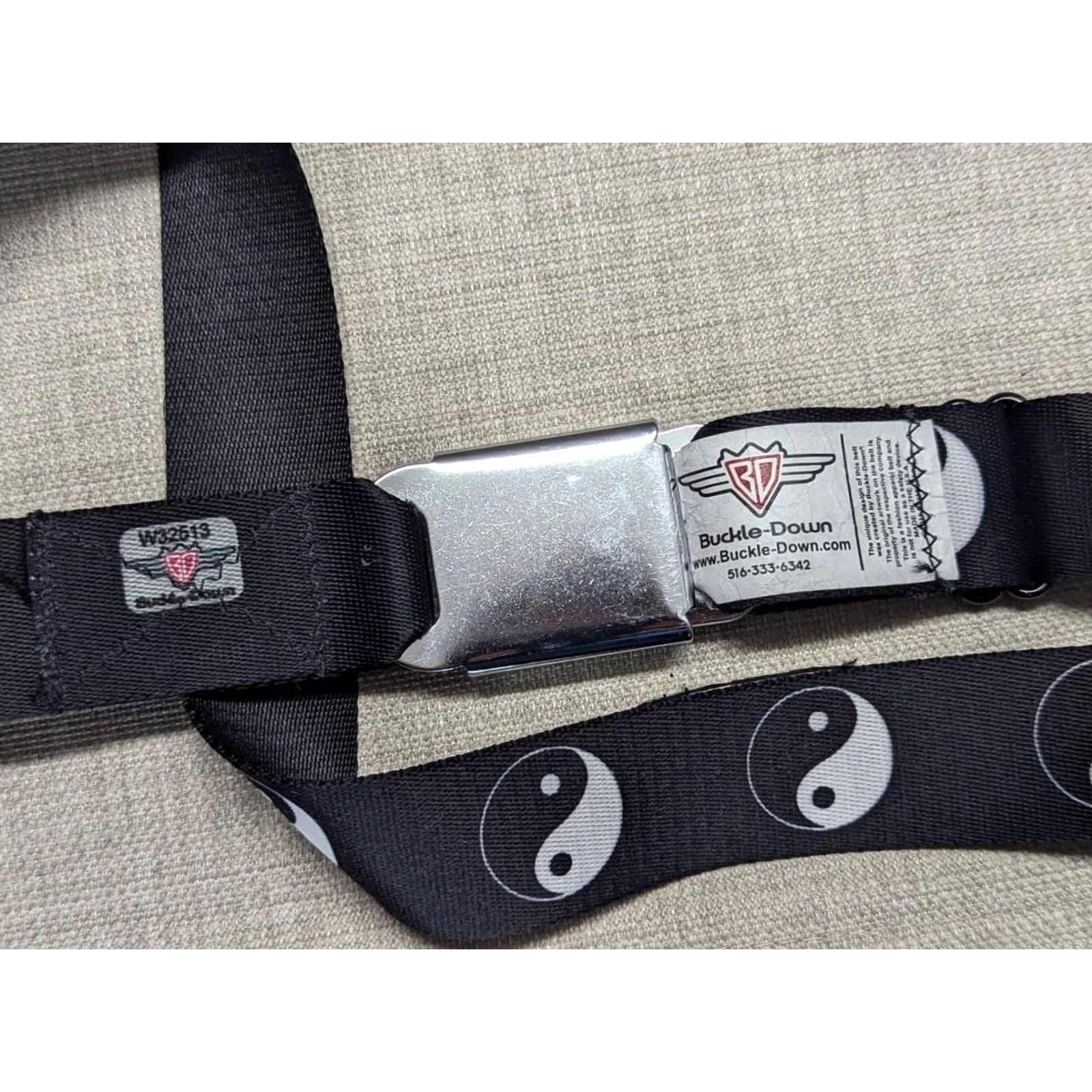 Vintage VINTAGE Buckle Down USA made YIN YANG seat belt style Belt one size 24-44 Mens Size ONE SIZE - 5 Thumbnail