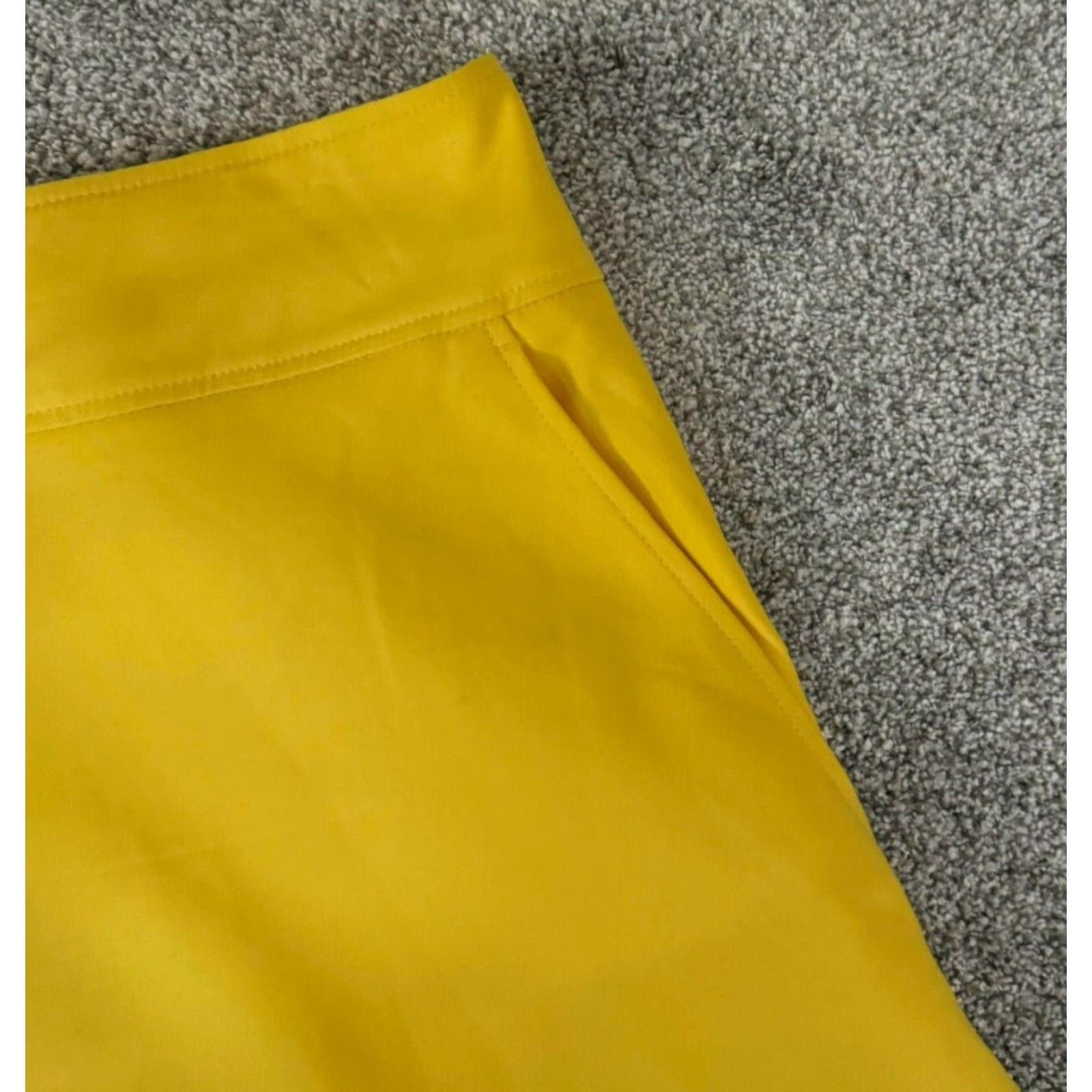 Vintage Lane Bryant Skater Skirt Plus Size 28 Modernist Collection Pockets Flattering Yellow Midi Women Shirts? Size 28" / US 6 / IT 42 - 2 Thumbnail