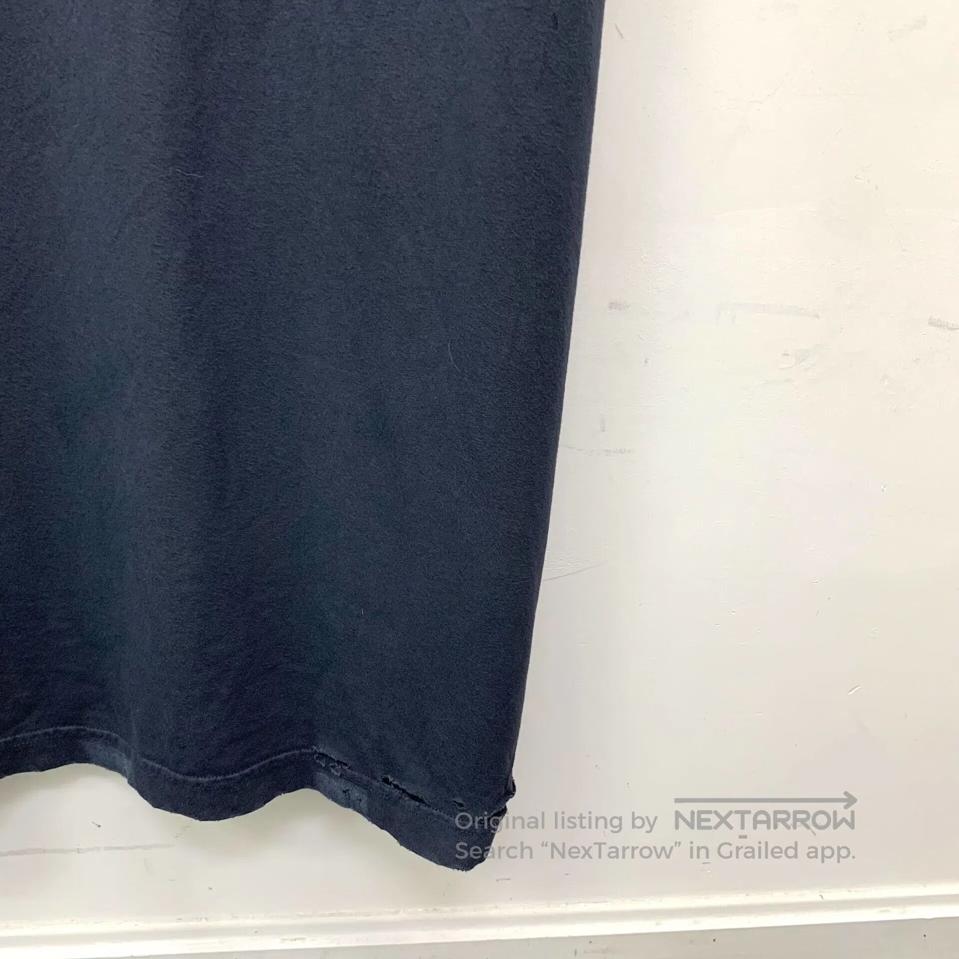 Balenciaga Balenciaga Black logo letter distressed short-sleeve dress Size S / US 4 / IT 40 - 5 Thumbnail
