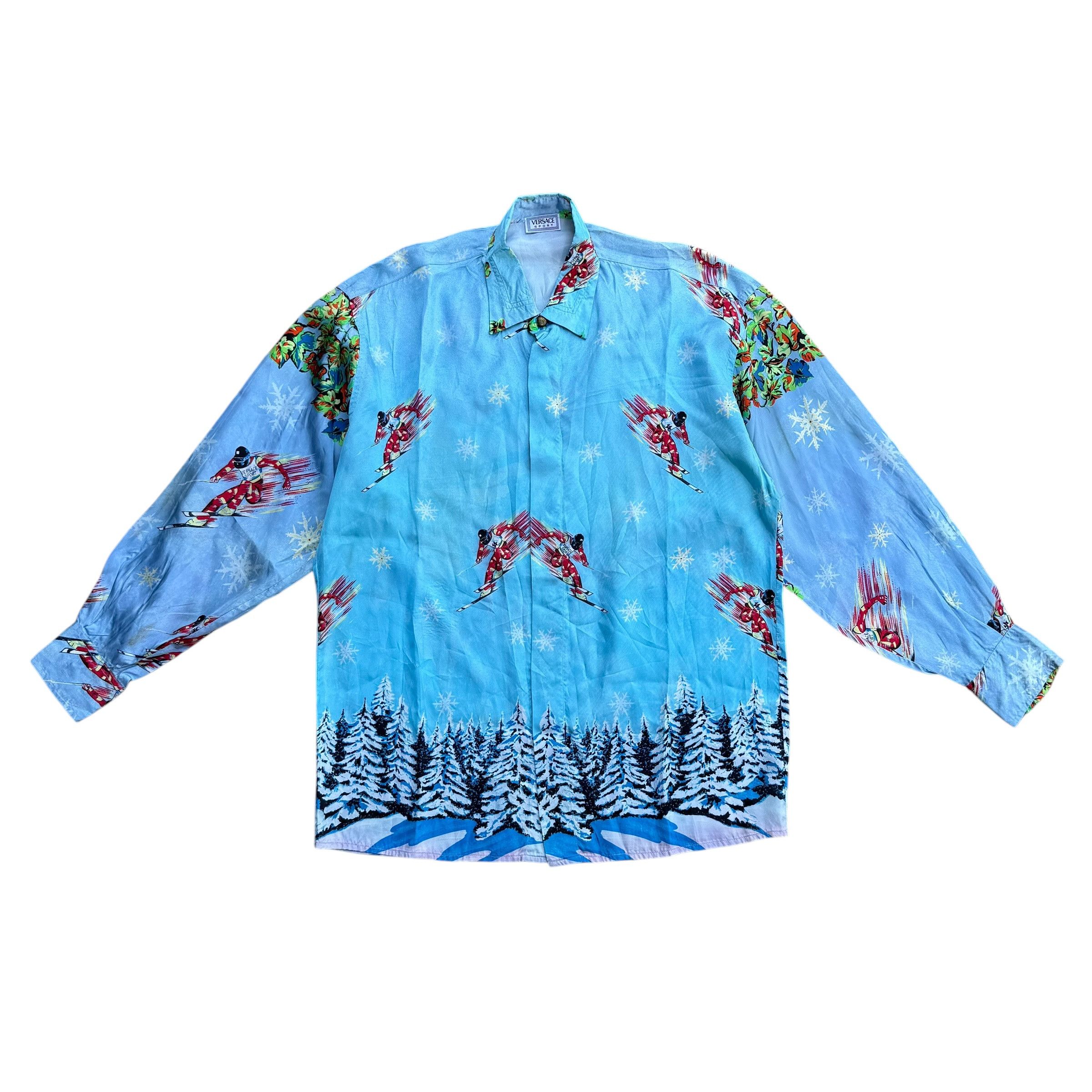 Versace Vintage Versace Sport Silk Shirt Size US M / EU 48-50 / 2 - 1 Thumbnail