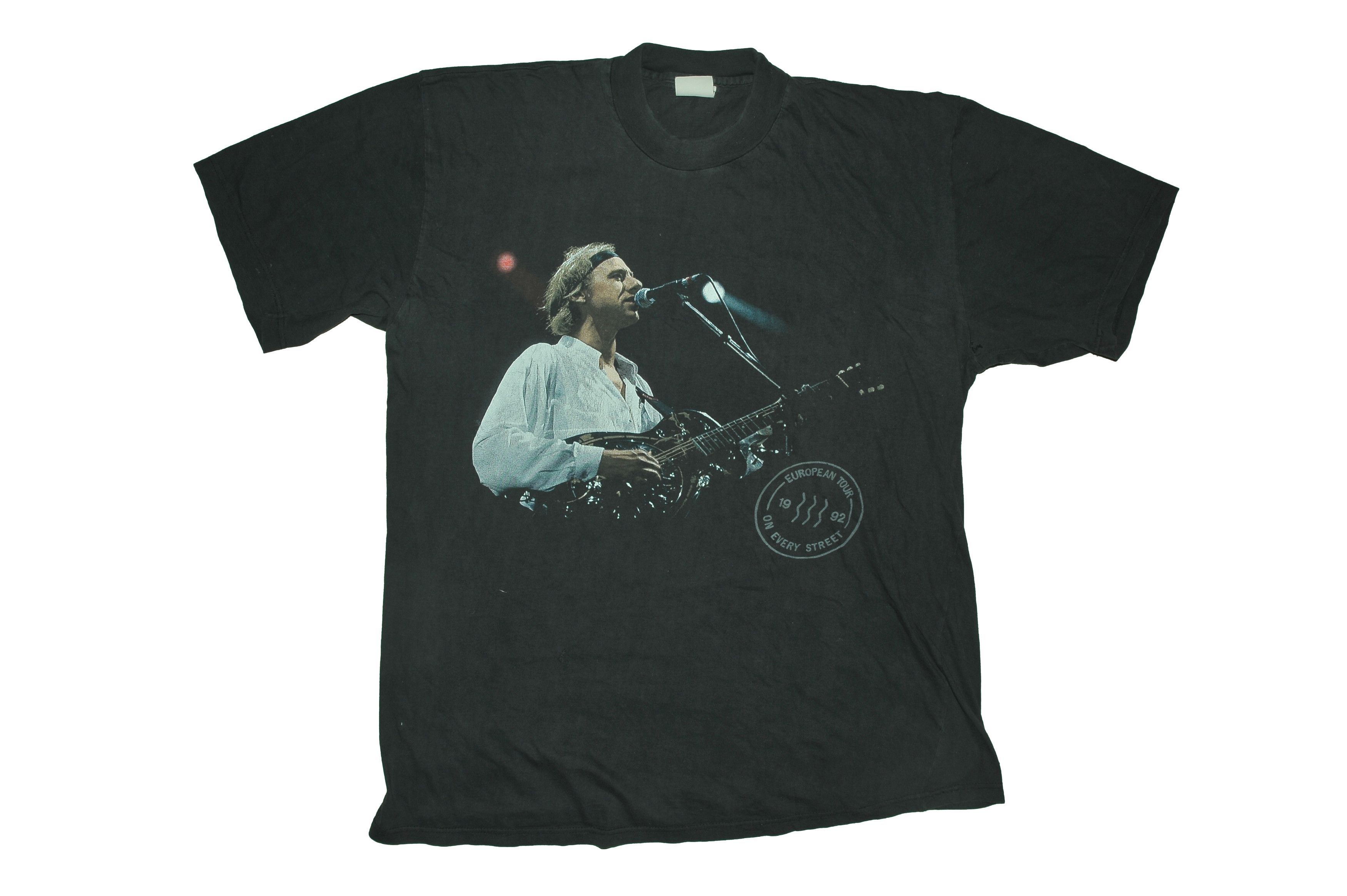 Vintage Vintage 90s Dire Straits : on every street 1992 Tour T-shirt Size US XL / EU 56 / 4 - 1 Thumbnail