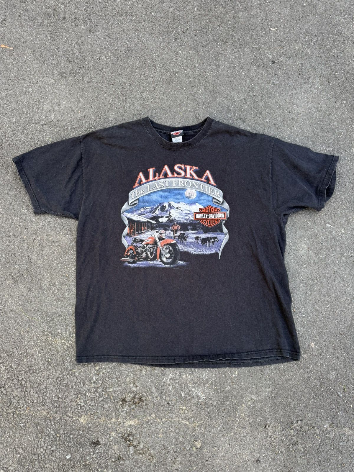 Harley Davidson Vintage Harley Davidson Alaskan Frontier Tshirt Size US XL / EU 56 / 4 - 1 Thumbnail