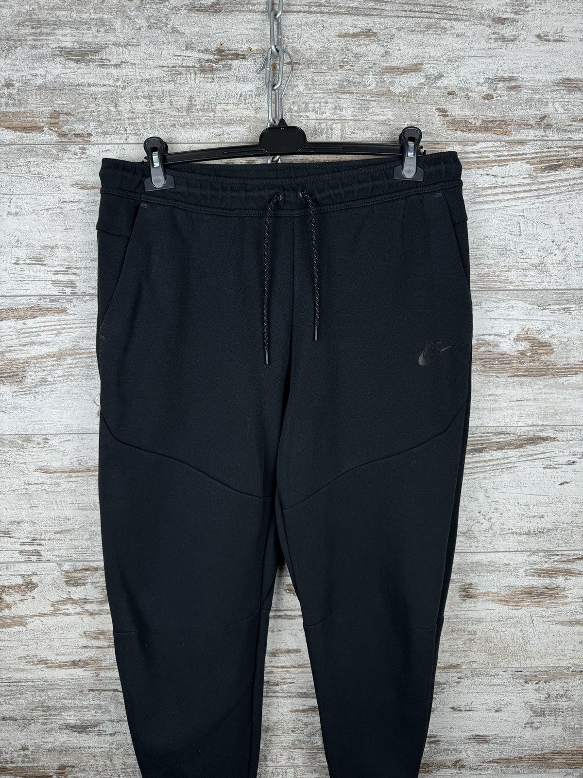 Nike Mens Nike tech fleece sweatpants black swoosh pants drill OG Size US 36 / EU 52 - 2 Thumbnail
