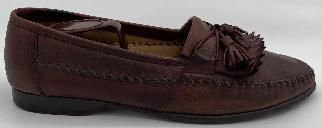 Santoni Santoni Italy Handmade Stitched Brown Leather Loafers 9D Size US 9 / EU 42 - 4 Thumbnail