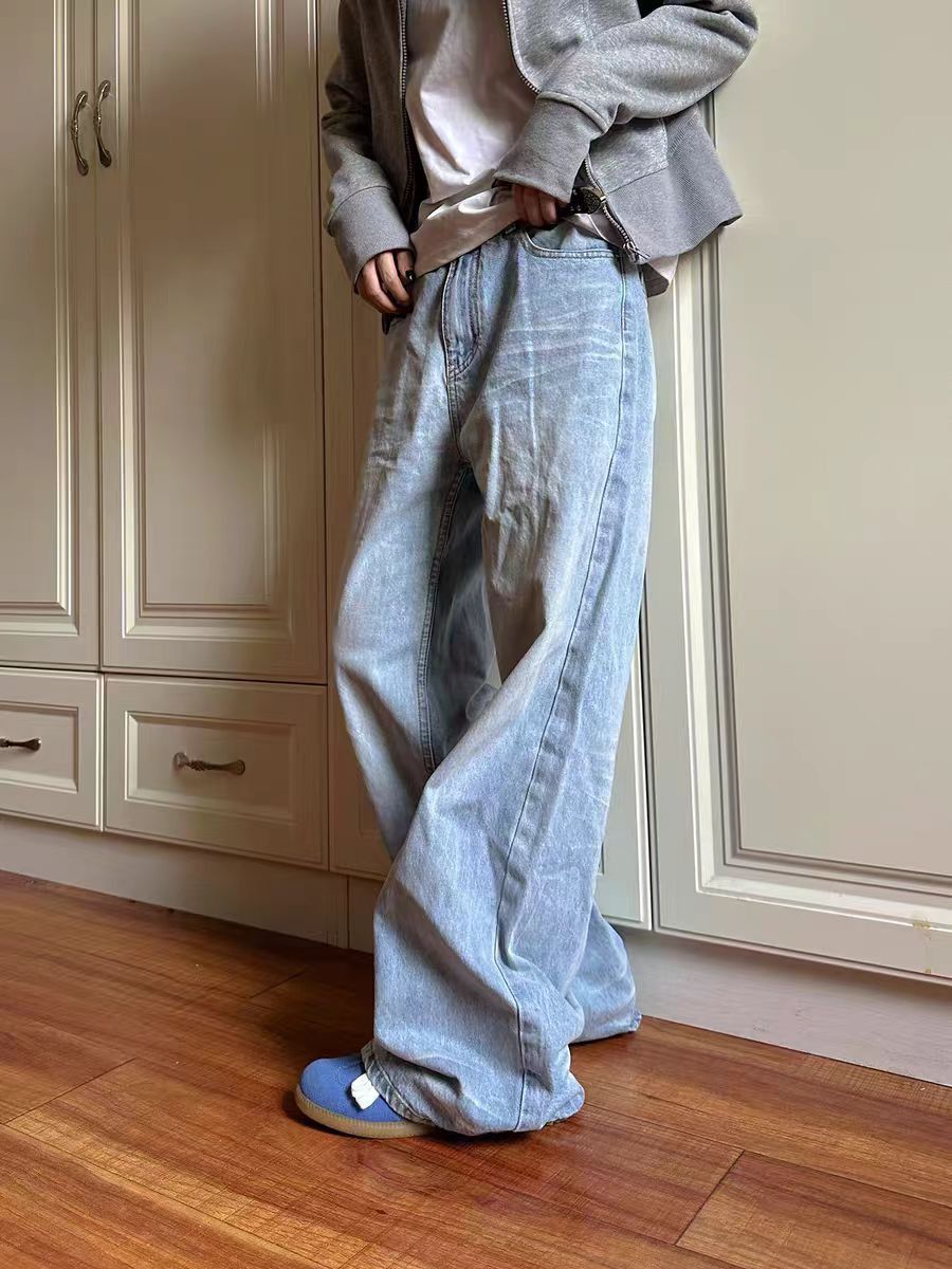 Jean Loose-fitting blue wide-leg jeans Size US 34 / EU 50 - 4 Thumbnail