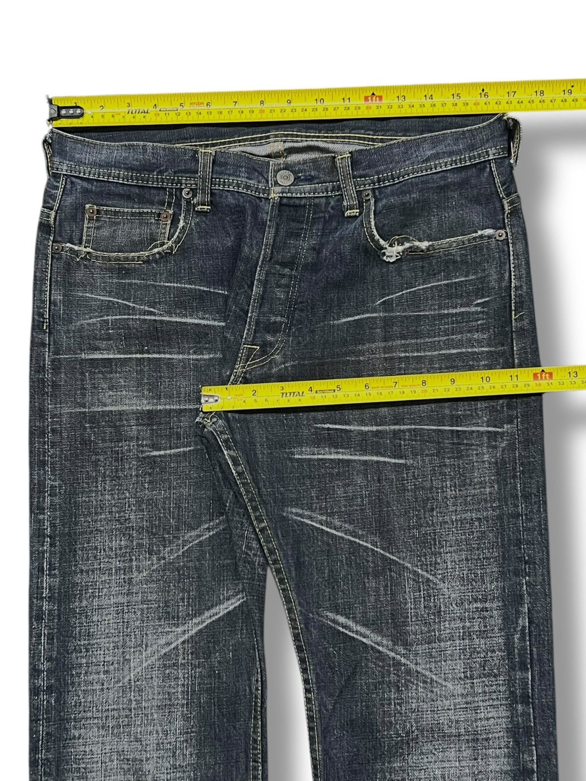 Japanese Brand Vintage 00s Tabloid News Japanese Selvedge Denim W33 Size US 33 - 17 Thumbnail