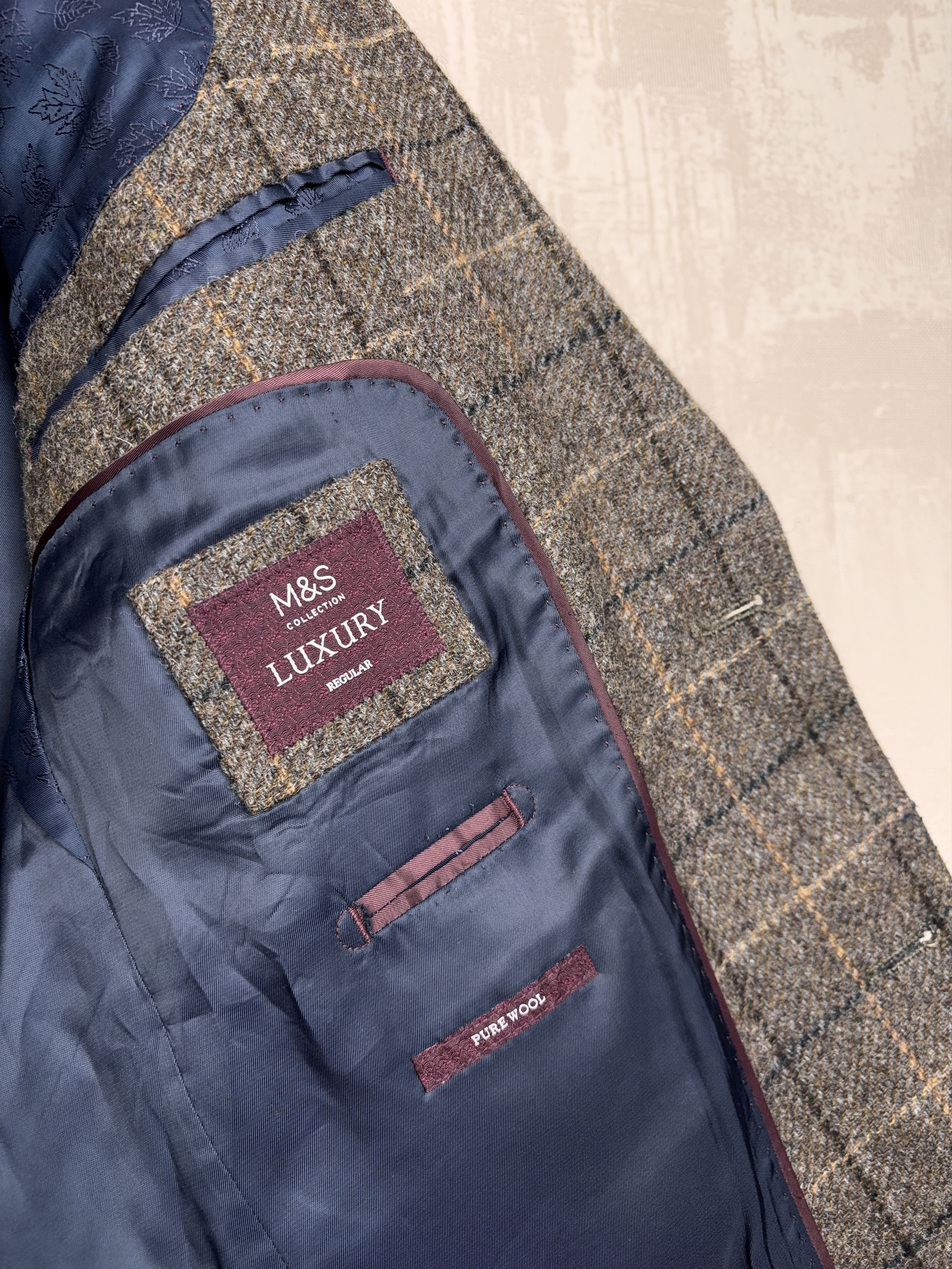 Marks & Spencer Marks & Spencer Moon Tweed Luxury Wool Blazer Jacket Mens Size US M / EU 48-50 / 2 - 12 Thumbnail