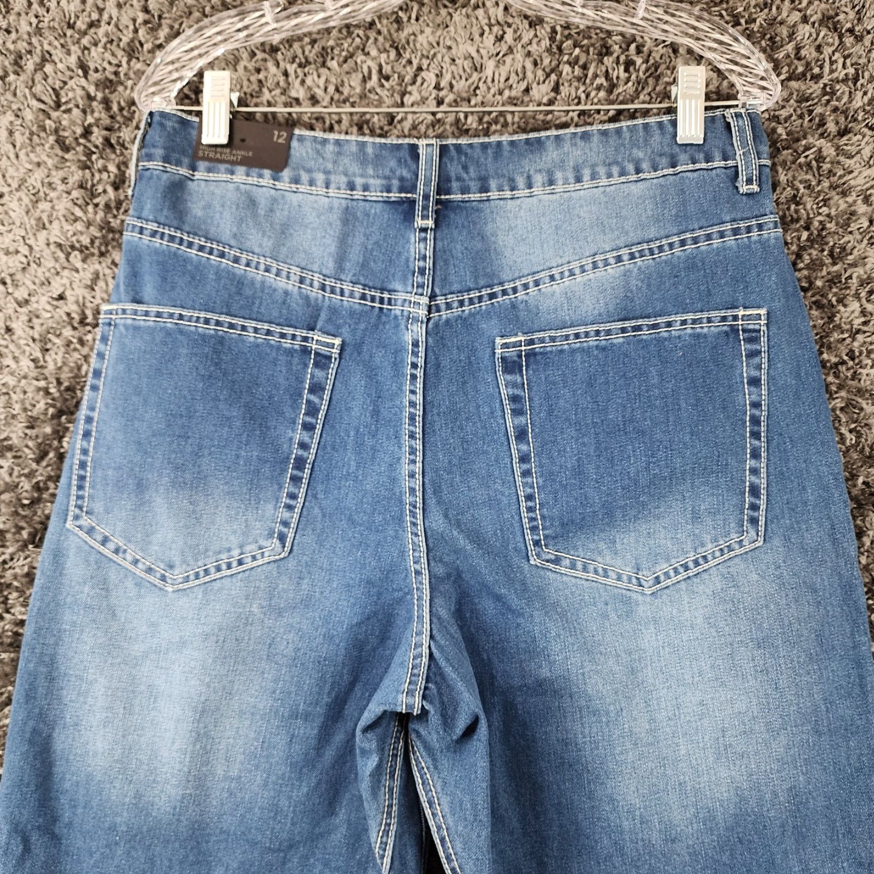 Vintage RUE 21 Womens High Rise Ankle Straight Jeans Size 12 Blue Size 34" / US 12 / IT 48 - 7 Thumbnail