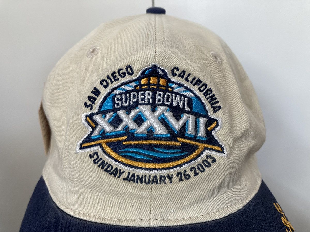 Reebok SUPERBOWL XXXVII SAN DIEGO 2003 HAT CAP BUCCANEERS RAIDERS Size ONE SIZE - 3 Thumbnail